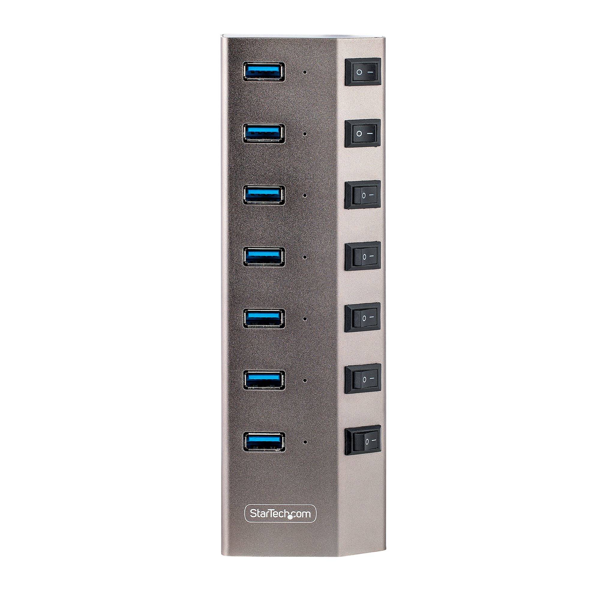 Rca Informatique - image du produit : 7-PORT SELF-POWERED USB-C HUB WITH INDIVIDUAL ON/OFF SWITCHES