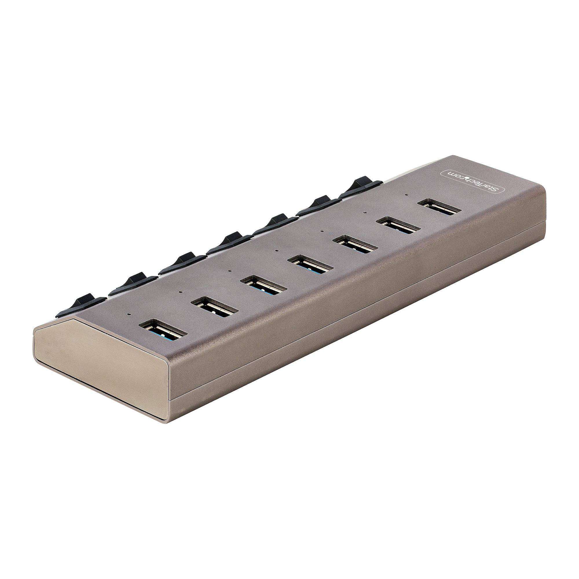 Rca Informatique - image du produit : 7-PORT SELF-POWERED USB-C HUB WITH INDIVIDUAL ON/OFF SWITCHES