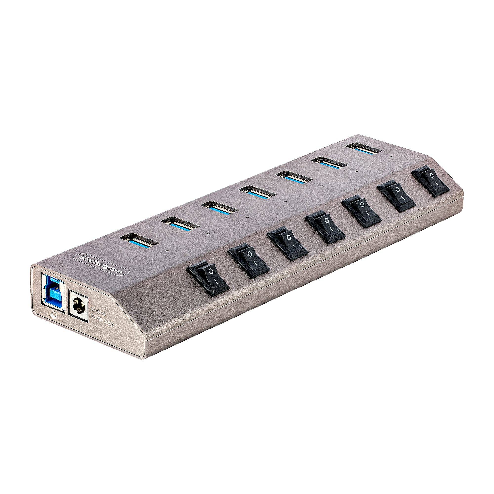 Rca Informatique - Image du produit : 7-PORT SELF-POWERED USB-C HUB WITH INDIVIDUAL ON/OFF SWITCHES