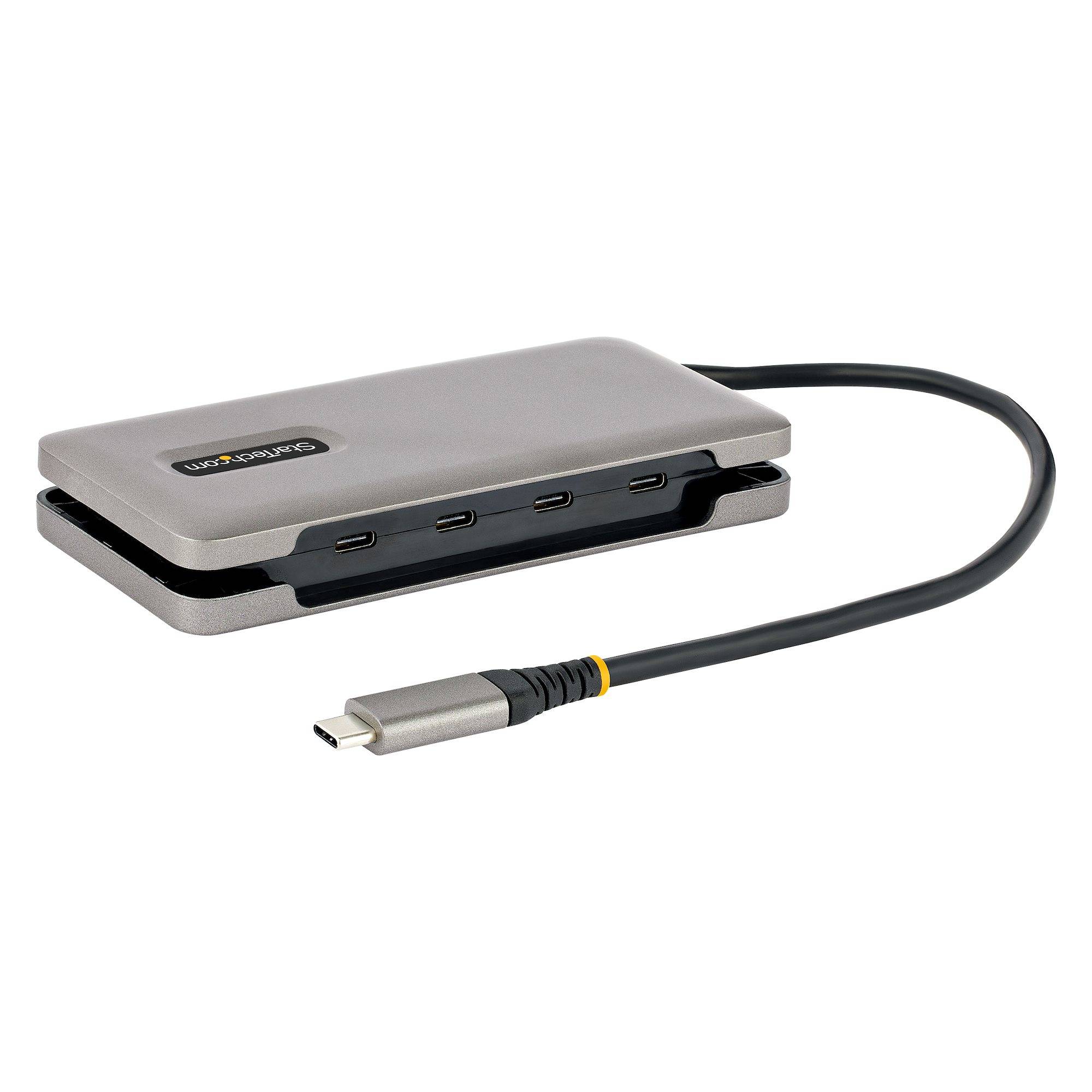 Rca Informatique - image du produit : 4-PORT USB-C HUB 4X USB TYPE-C 3.1 10GBPS 100W PD PASS-THROUGH
