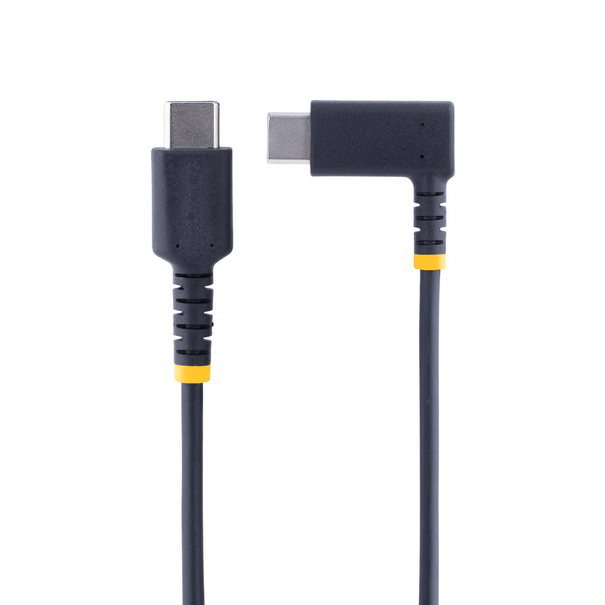 Rca Informatique - image du produit : 15CM USB-C CHARGING CABLE FAST CHARGE - RIGHT ANGLE USBC CABLE