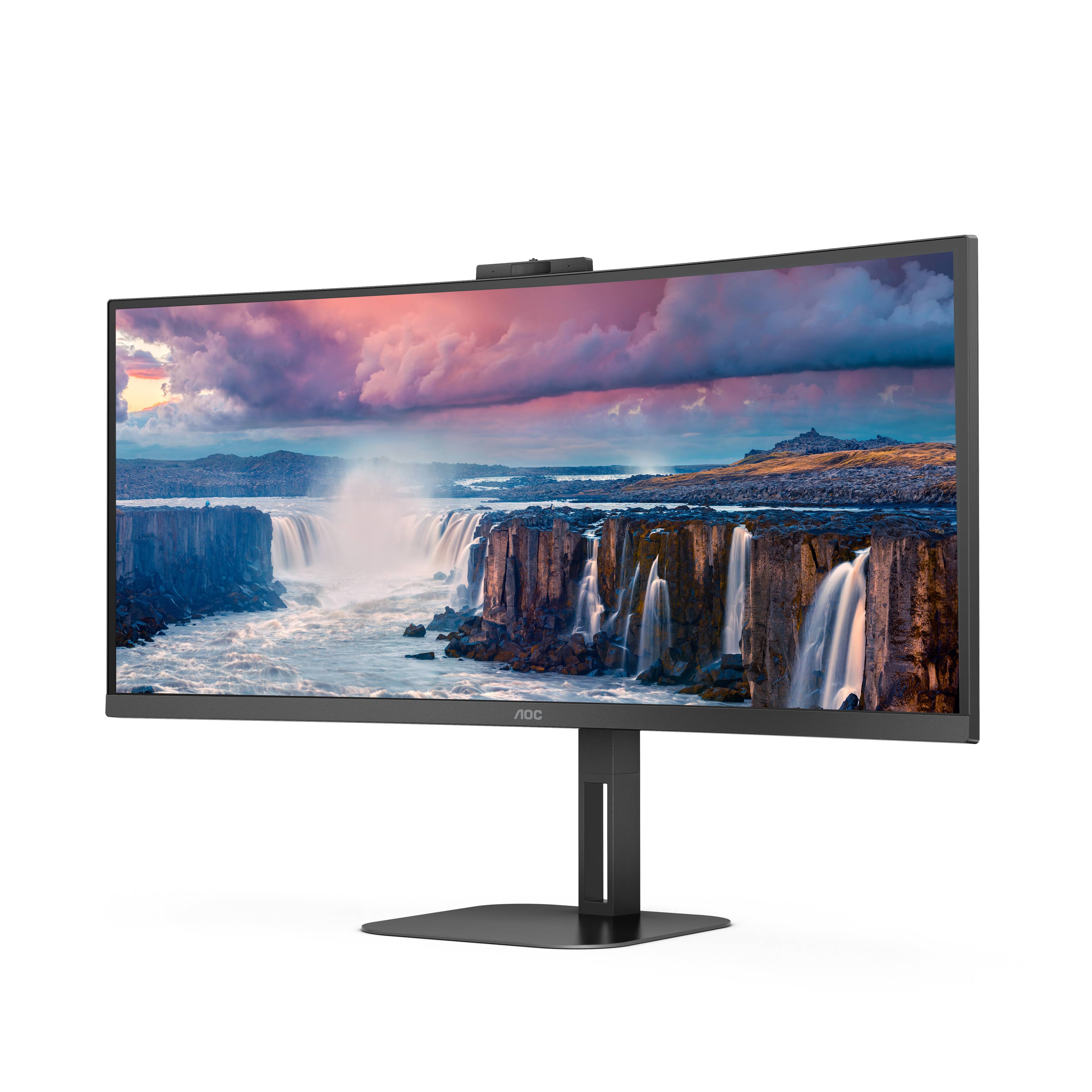 Rca Informatique - image du produit : CU34V5CW/BK 34IN CV VA WQHD 300CD/HDMI/DP/4USB/USB-C/HAS