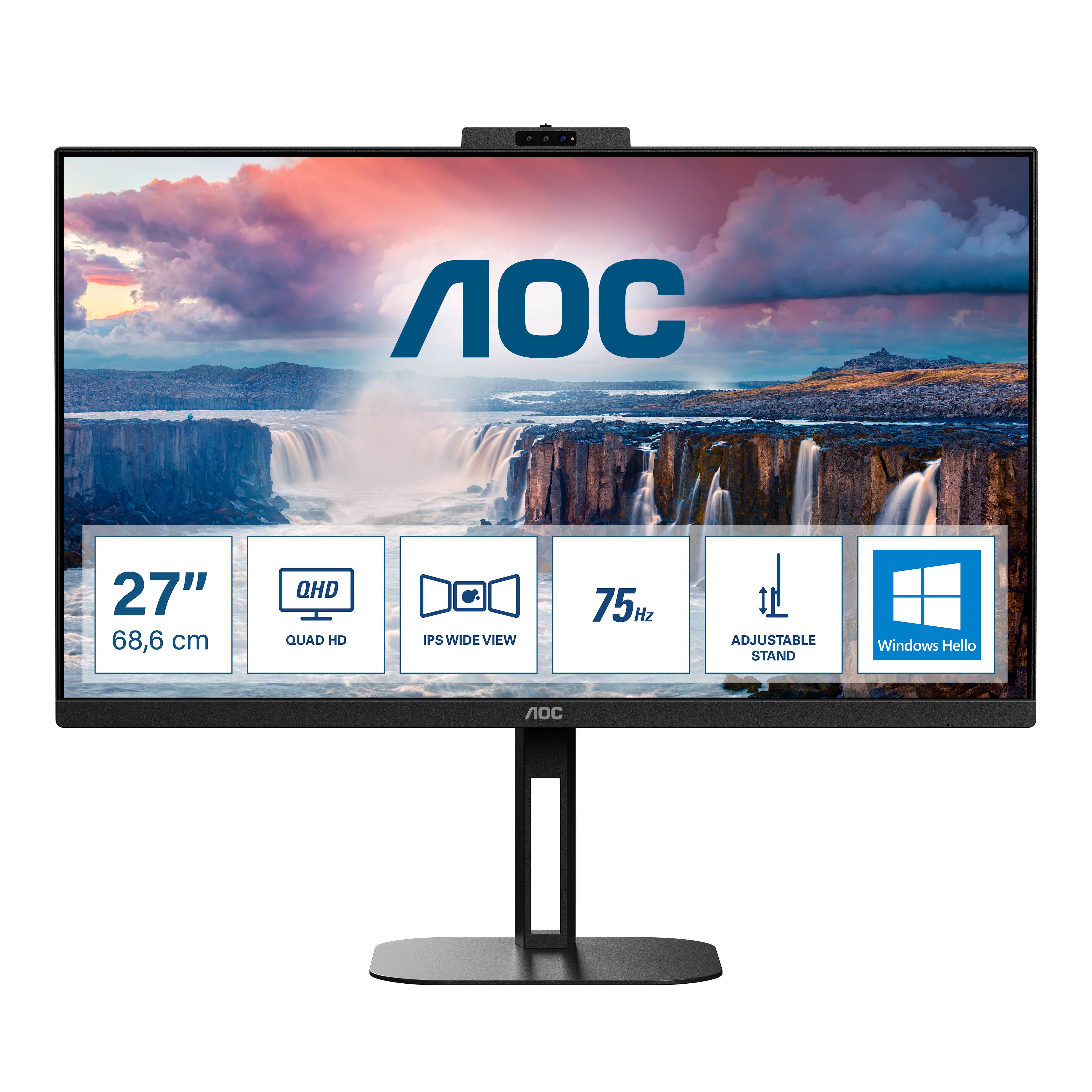 Rca Informatique - image du produit : 27IN 16:9 2540X1440 IPS 20M:1 178/178 USB-C /4XUSB 3.2