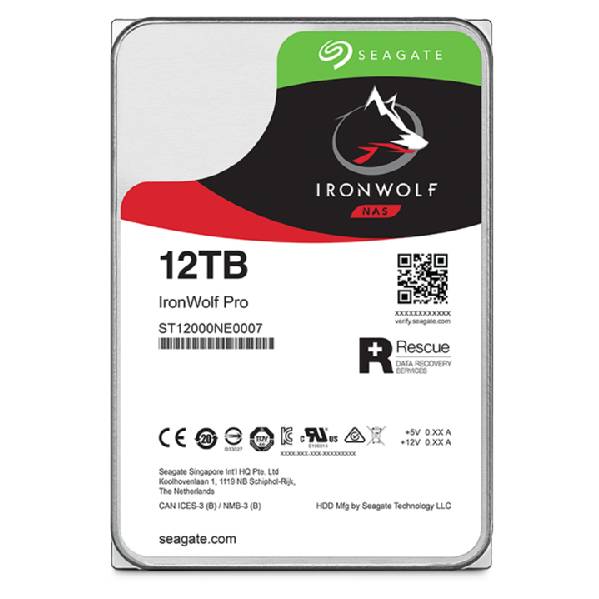 Rca Informatique - image du produit : IRONWOLF PRO 12TB SATA 3.5IN 7200RPM ENTERPRISE NAS