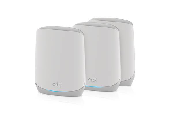 Rca Informatique - image du produit : ORBI MESH WIFI6 SYSTEM AX5400 TRI-BAND W/SATELLITEX2 (RBK763S)