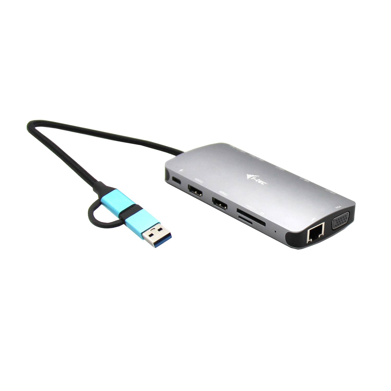 Rca Informatique - Image du produit : I-TEC USB 3.0 3X LCD NANO DOCK USB 3.0 USB-C/TB3 LAN PD 100W