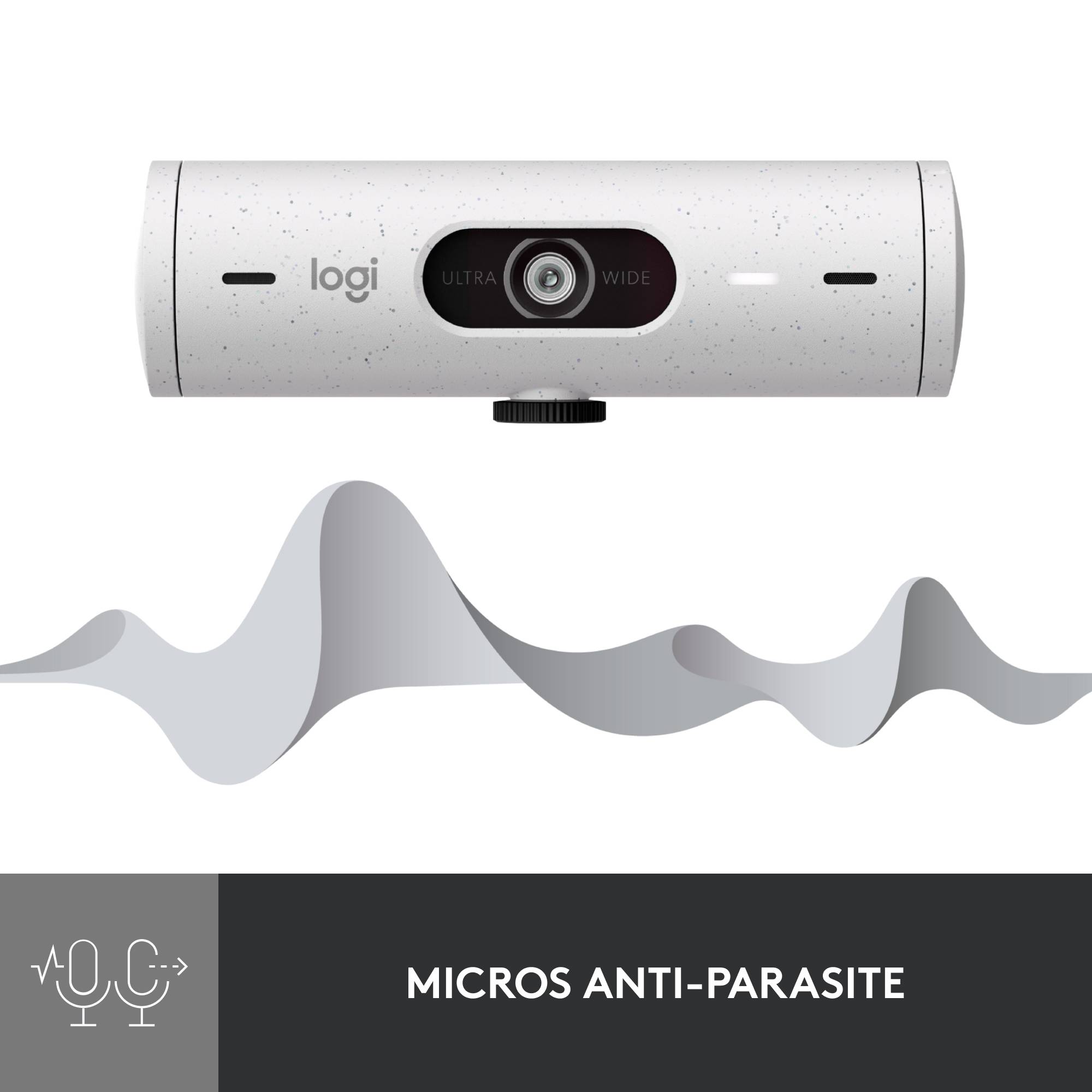 Rca Informatique - image du produit : LOGITECH BRIO 500 WEBCAM OFF-WHITE - EMEA28