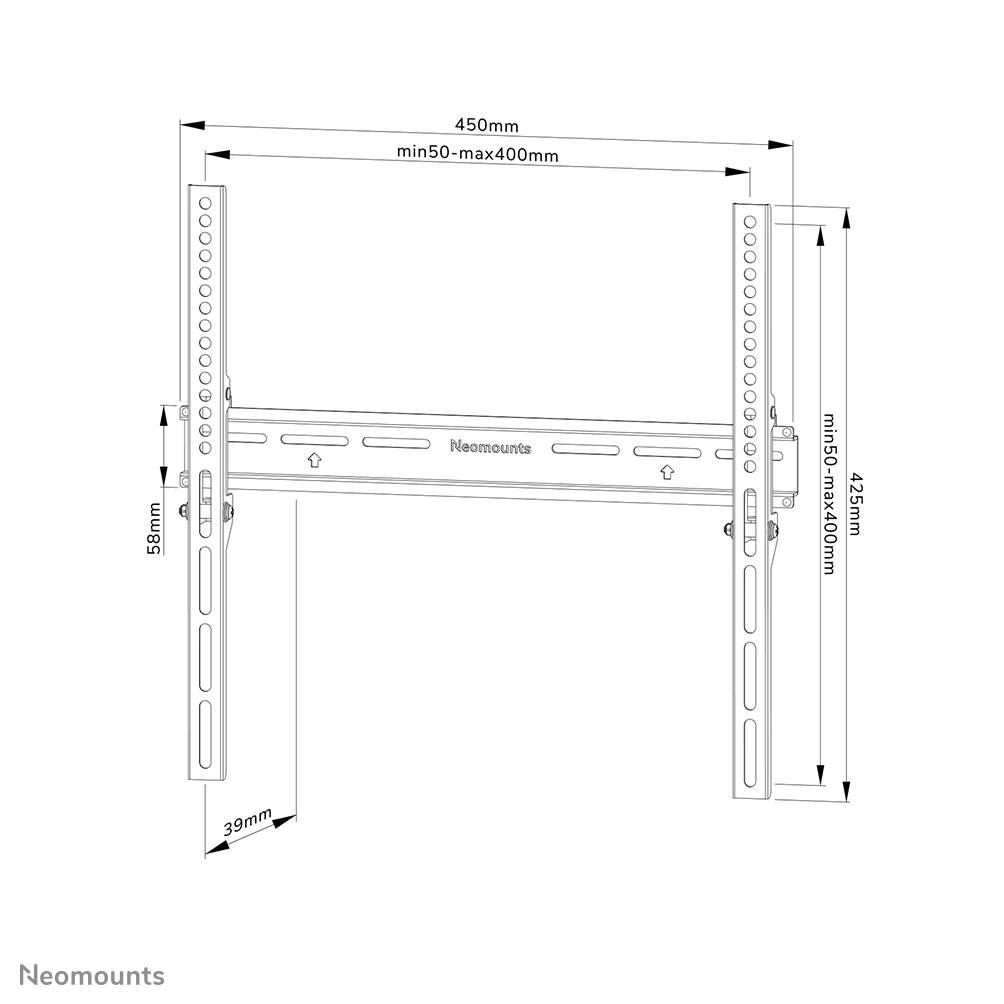 Rca Informatique - image du produit : NEOMOUNTS BY NEWSTAR SCREEN WALL MOUNT (FIXED LOCKABLE VESA