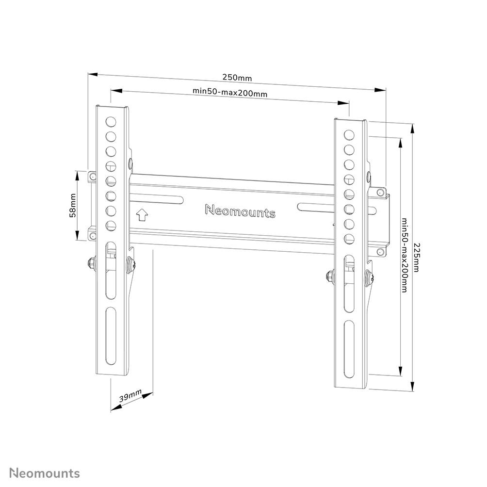 Rca Informatique - image du produit : NEOMOUNTS BY NEWSTAR SCREEN WALL MOUNT (FIXED LOCKABLE VESA