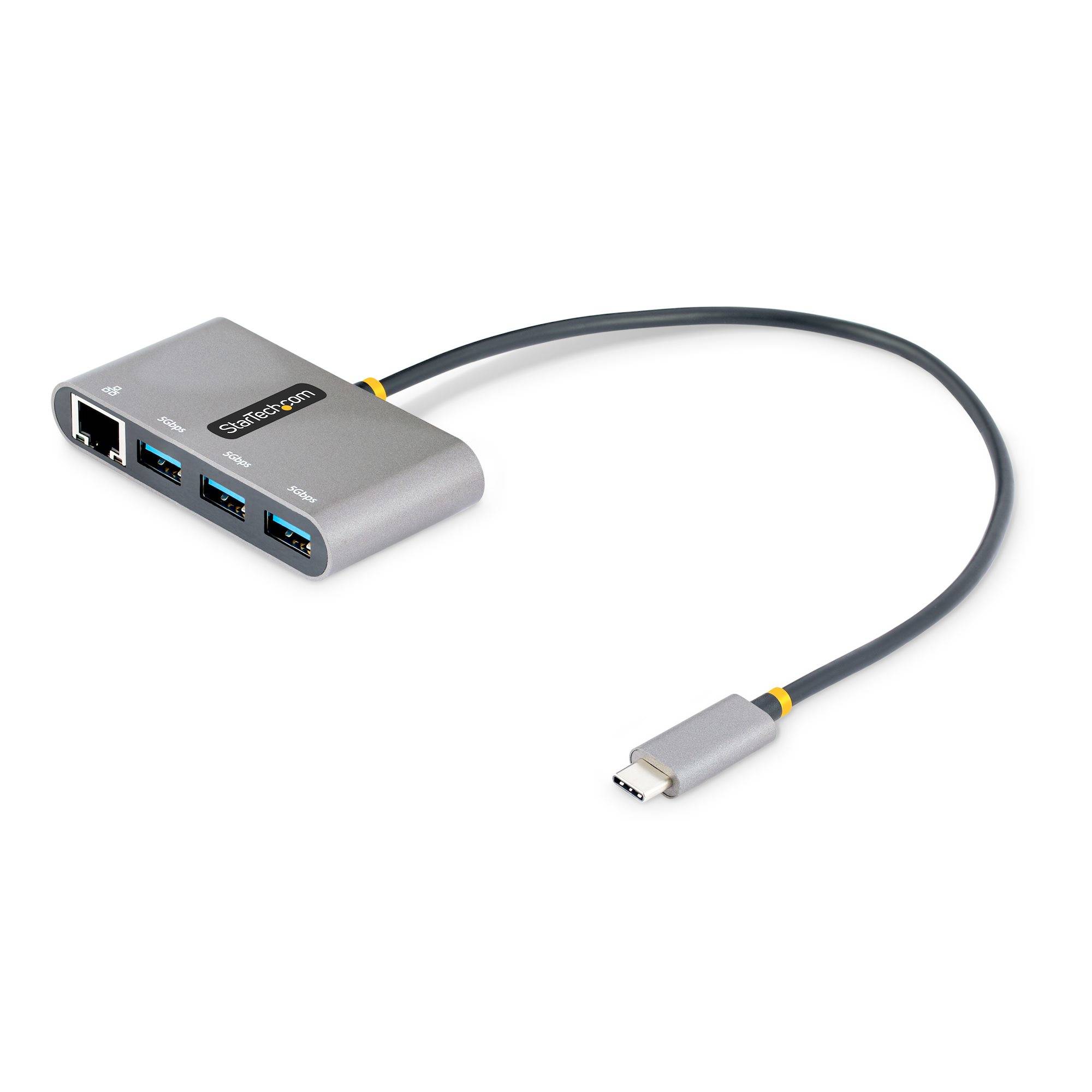 Rca Informatique - Image du produit : HUB USB-C A 3 PORTS AVEC ETHER NET - 3X USB-A - USB 3.0 5GBPS