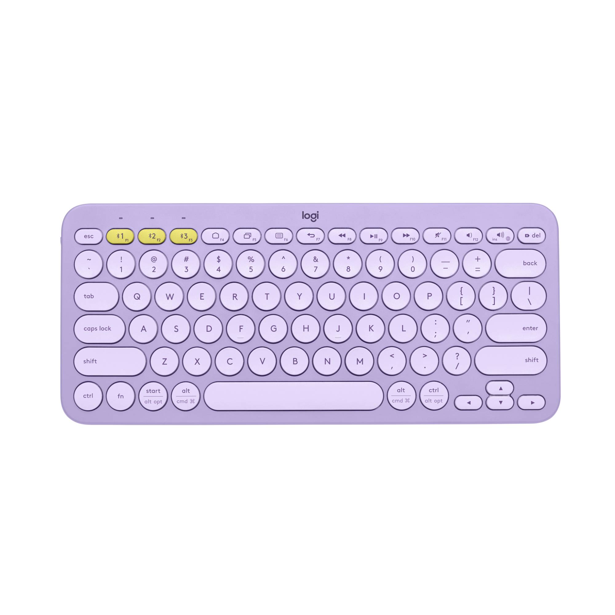 Rca Informatique - image du produit : K380 MULTI-DEVICE BT KEYBOARD LAVENDER LEMONADE CH CENTRAL