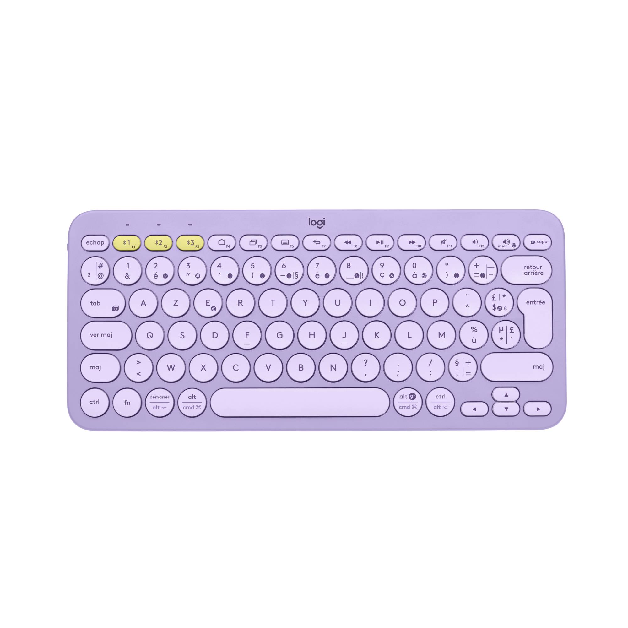 Rca Informatique - image du produit : K380 MULTI-DEVICE BT KEYBOARD LAVENDER LEMONADE CH CENTRAL