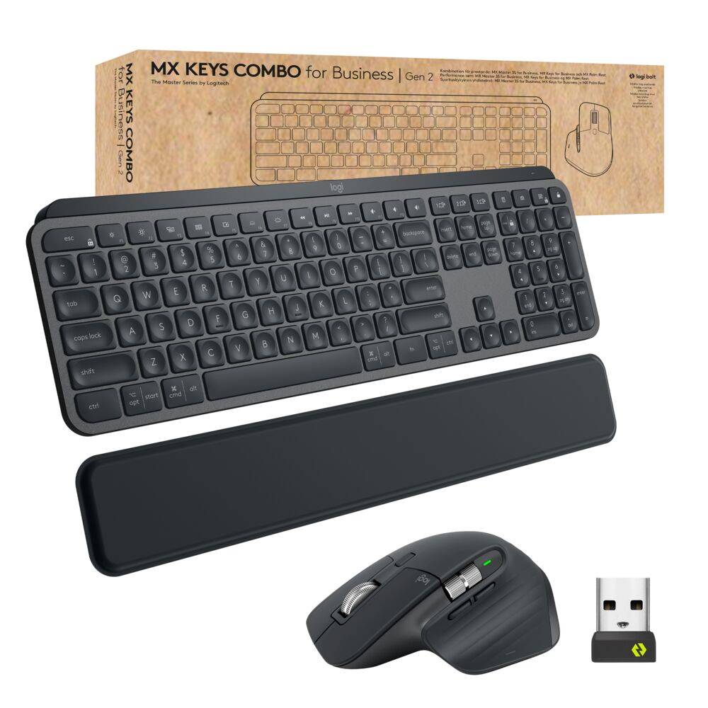 Rca Informatique - Image du produit : MX KEYS COMBO FOR BUSINESS GEN 2 - GRAPHITE - ESP - MEDITER