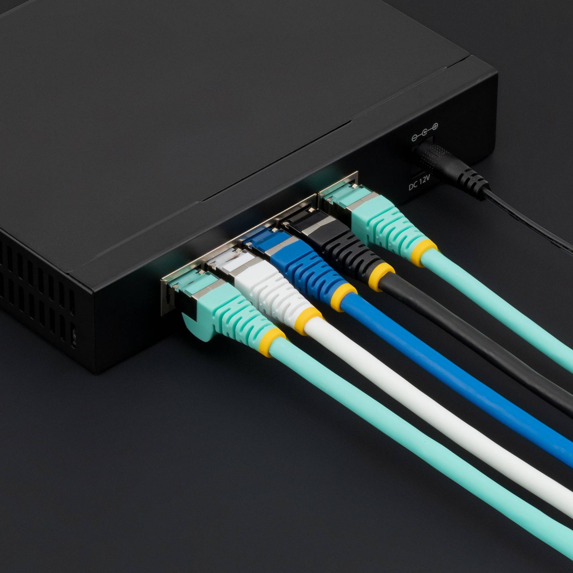 Rca Informatique - image du produit : CAT6A ETHERNET CABLE - 50CM LSZH 10GBE NETWORK PATCH CABLE