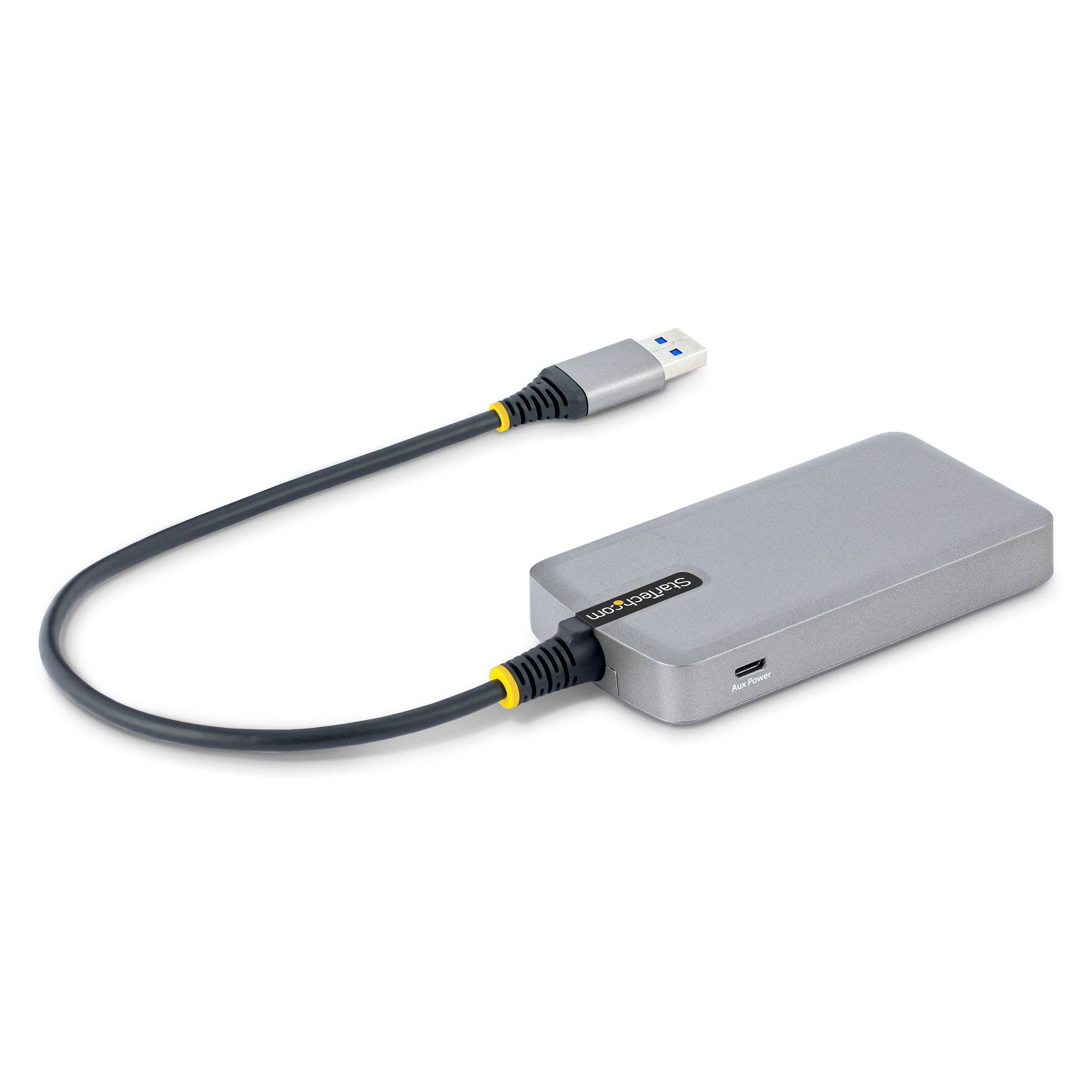 Rca Informatique - image du produit : HUB USB 3 PORTS USB-A - GIGA BIT ETHERNET - CBLE DE 30CM