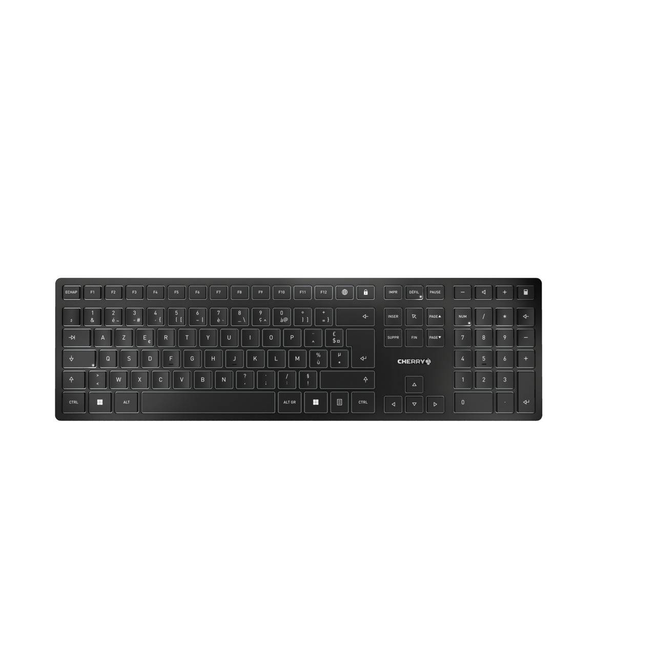 Rca Informatique - image du produit : KW 9100 SLIM FR KEYBOARD WIRELESS BLACK FRANCE