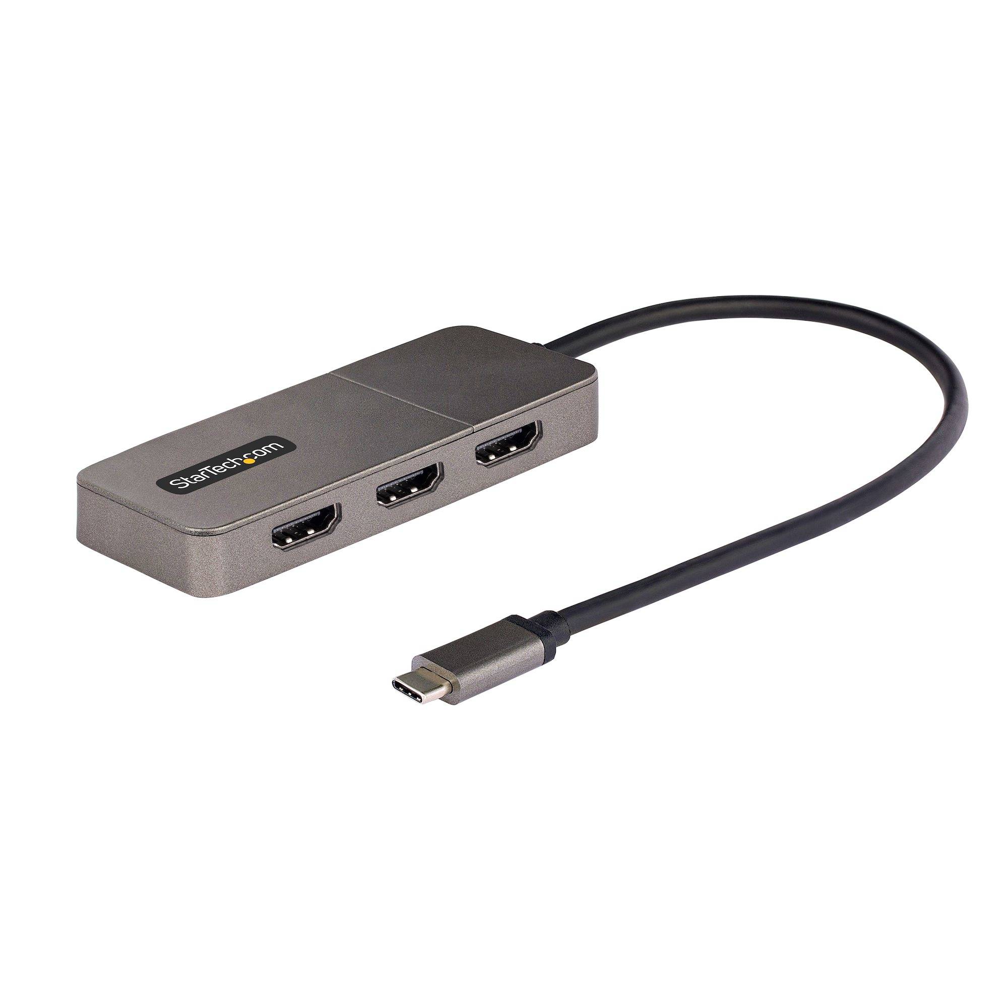 Rca Informatique - Image du produit : 3 PORT USB-C MST HUB 3X HD MI 4K60HZ WITH DP 1.4  DSC