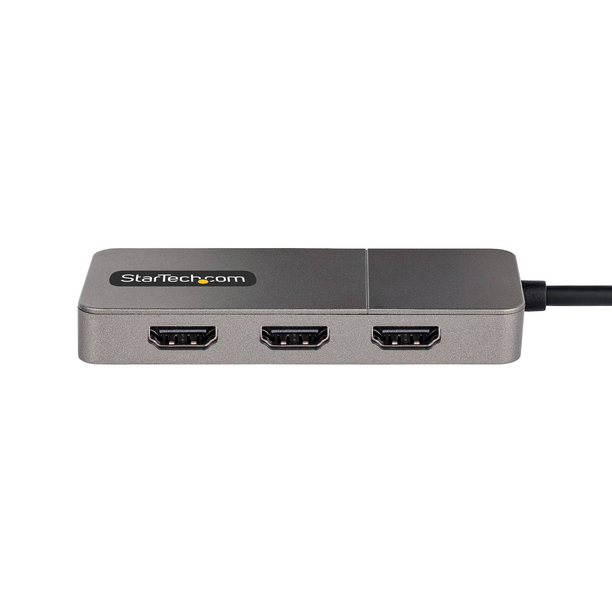 Rca Informatique - image du produit : 3 PORT USB-C MST HUB 3X HD MI 4K60HZ WITH DP 1.4  DSC