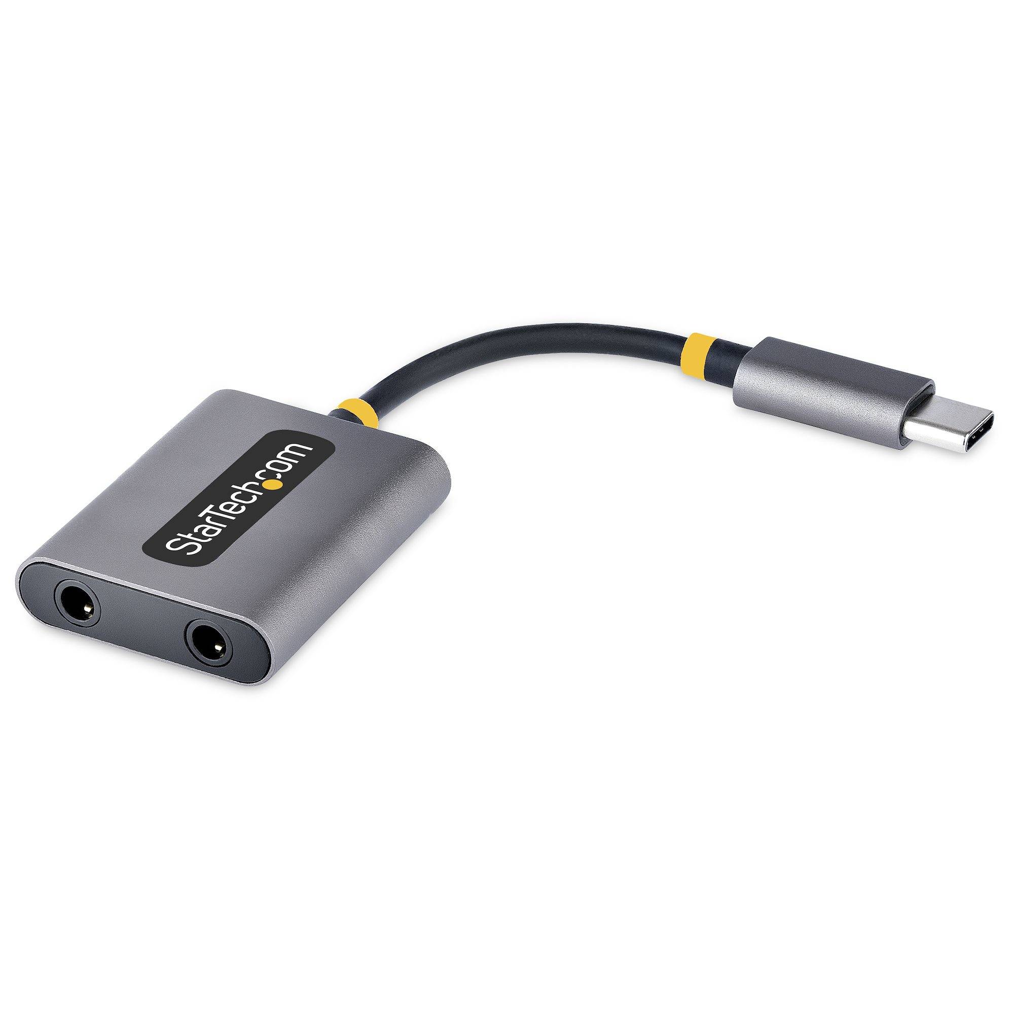 Rca Informatique - image du produit : USB-C HEADPHONE SPLITTER - USB C TO DUAL 3.5MM AUDIO ADAPTER