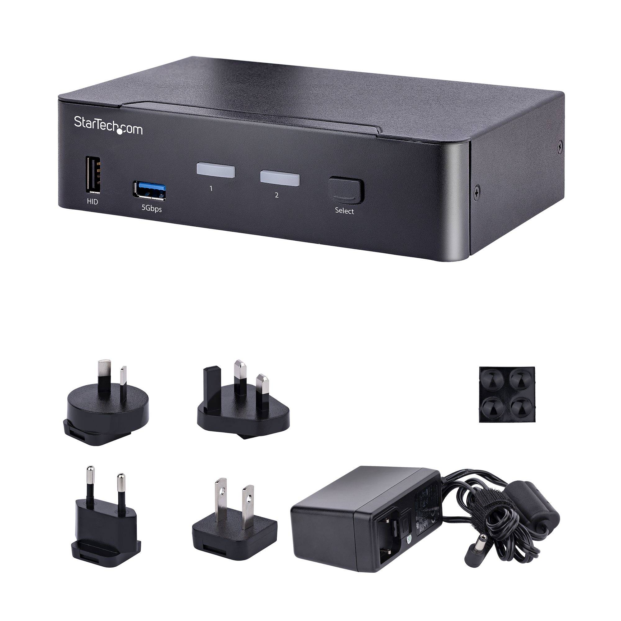 Rca Informatique - image du produit : 2 PORT USB C DP KVM SWITCH - 4K 60HZ 3.5MM AND USB AUDIO