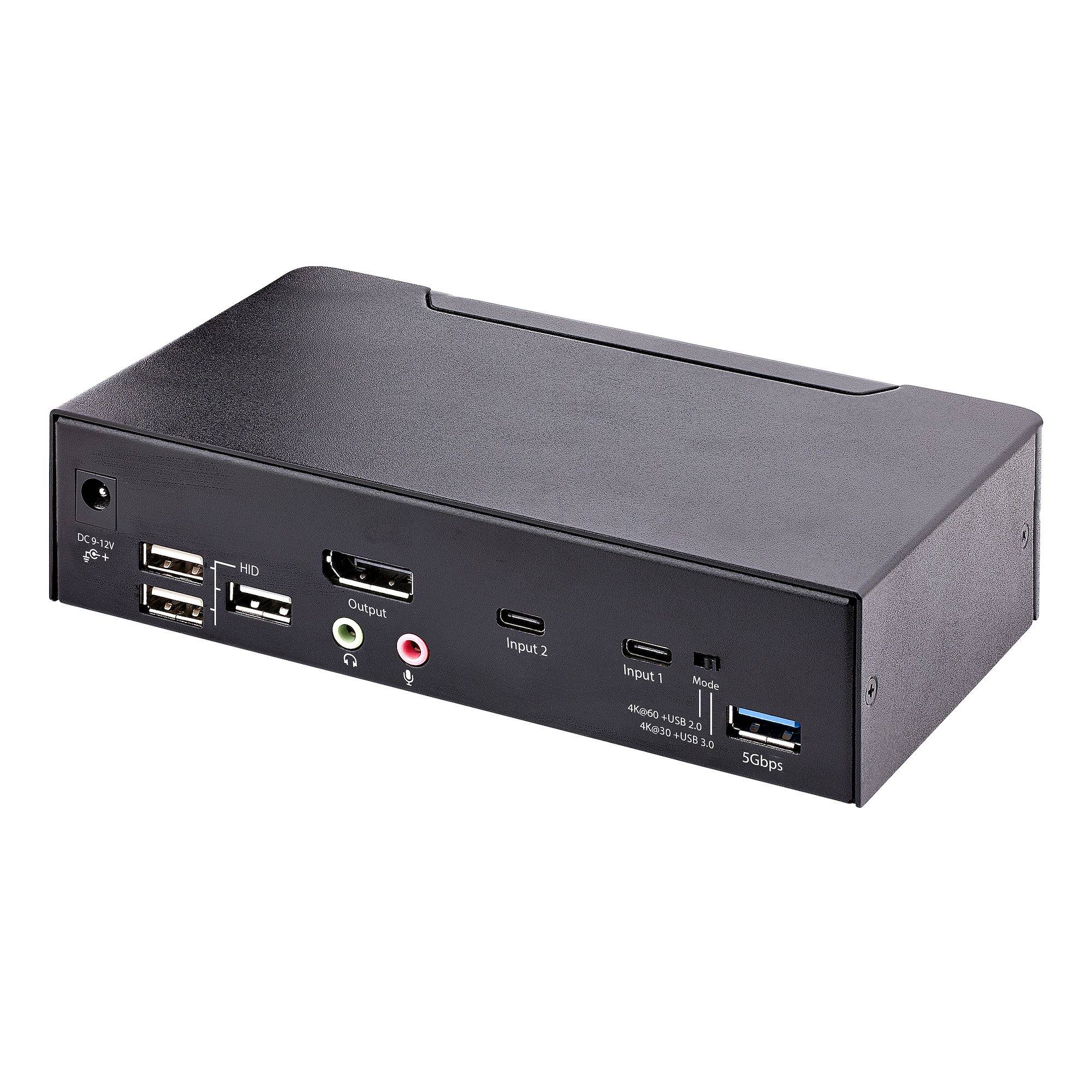 Rca Informatique - image du produit : 2 PORT USB C DP KVM SWITCH - 4K 60HZ 3.5MM AND USB AUDIO