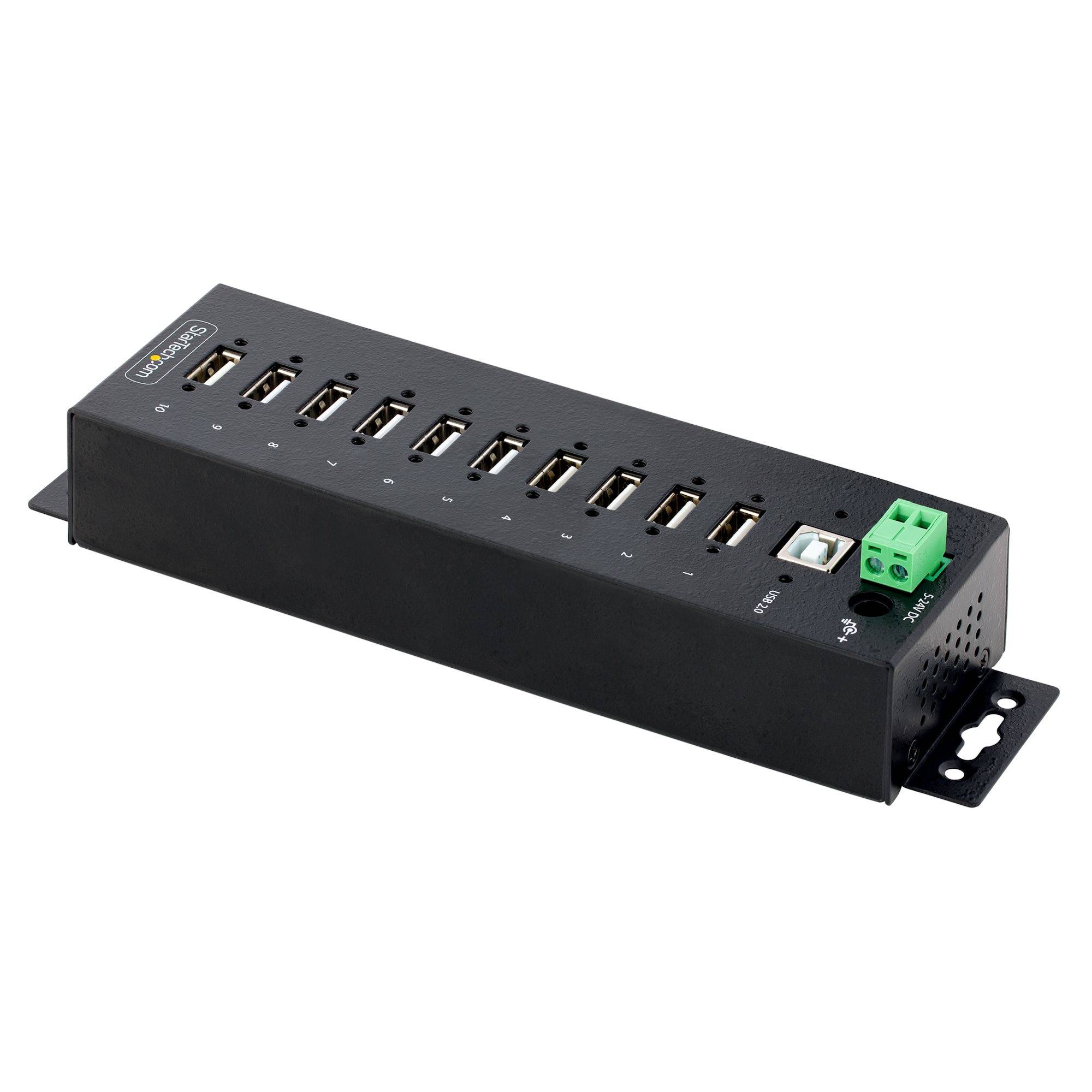 Rca Informatique - image du produit : USB 2.0 HUB 10 PORTS INDUSTRY HUB MULTIPORT USB-A ROBUSTE