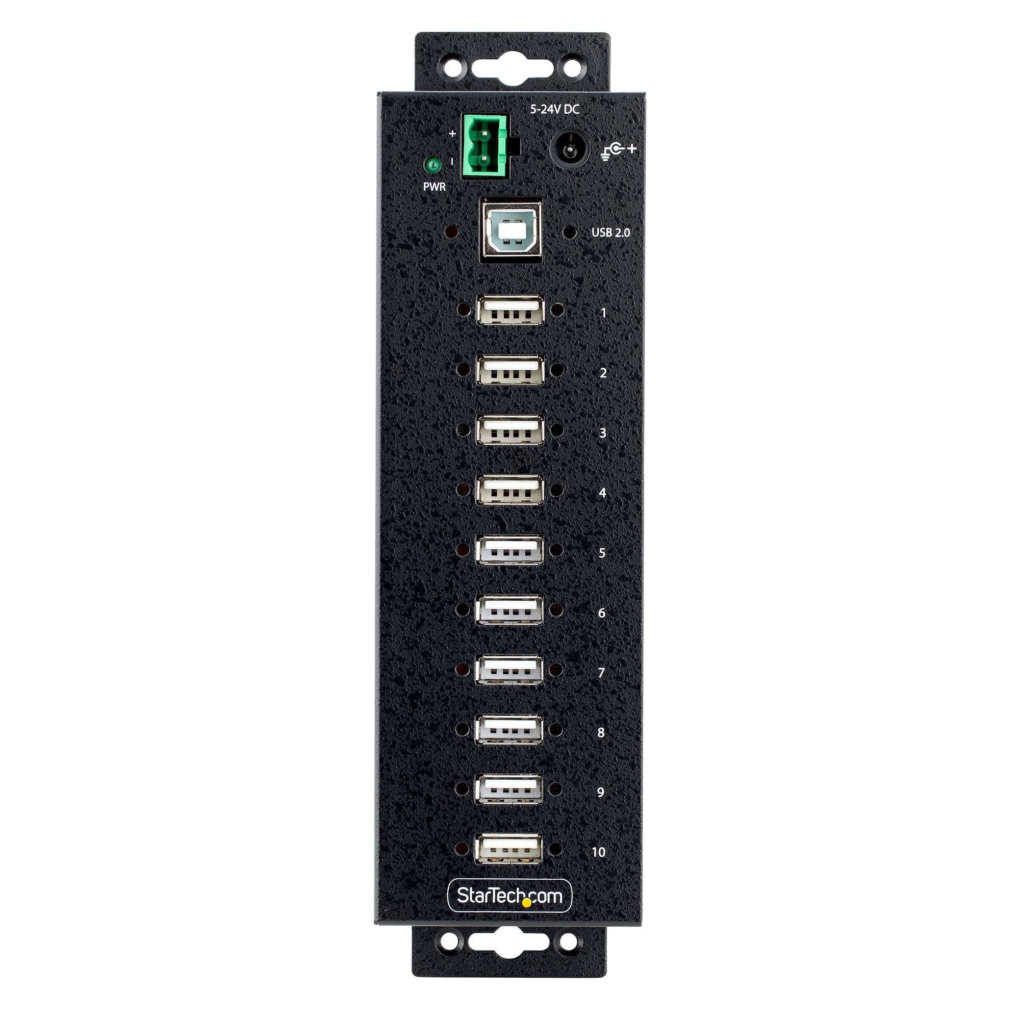 Rca Informatique - image du produit : USB 2.0 HUB 10 PORTS INDUSTRY HUB MULTIPORT USB-A ROBUSTE