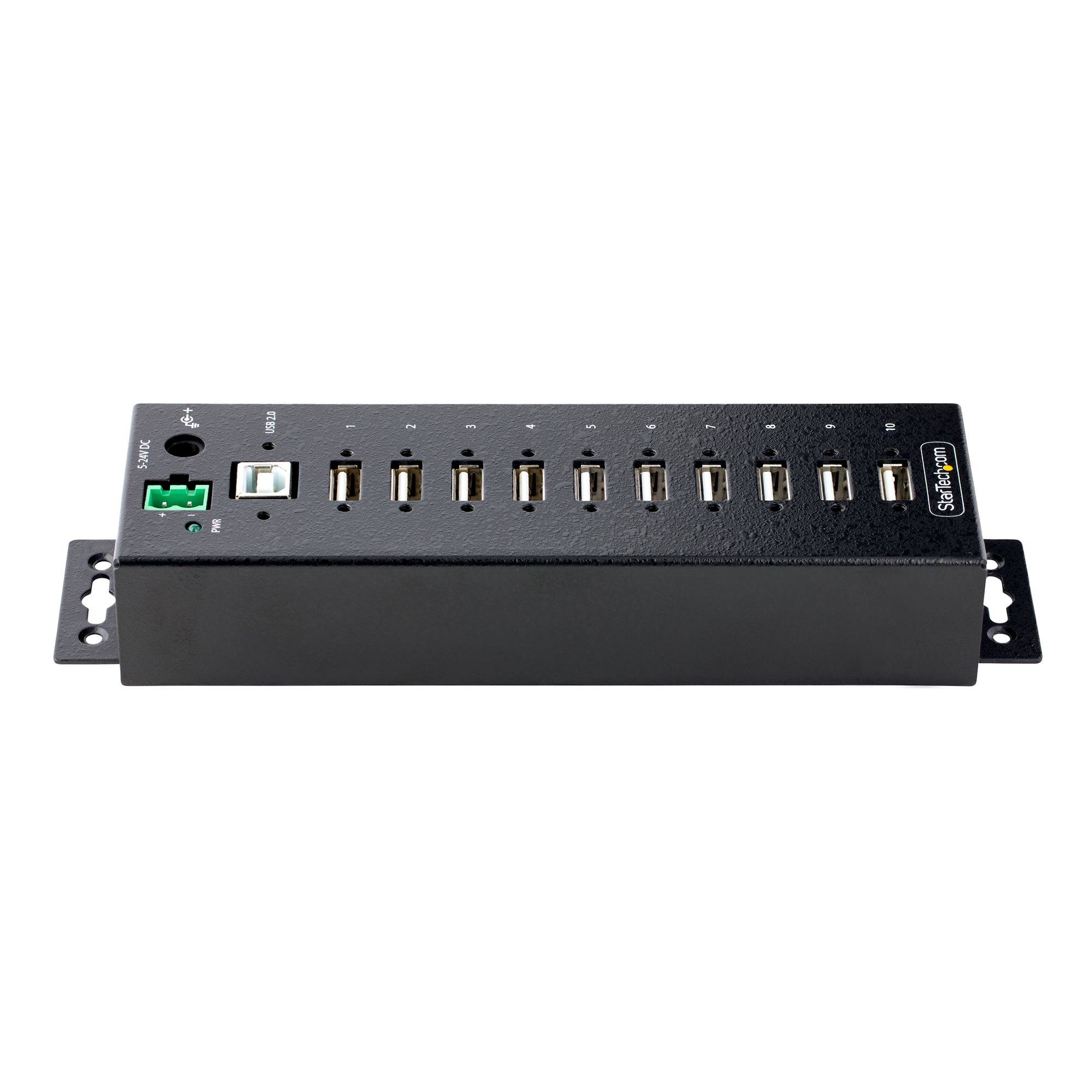 Rca Informatique - image du produit : USB 2.0 HUB 10 PORTS INDUSTRY HUB MULTIPORT USB-A ROBUSTE