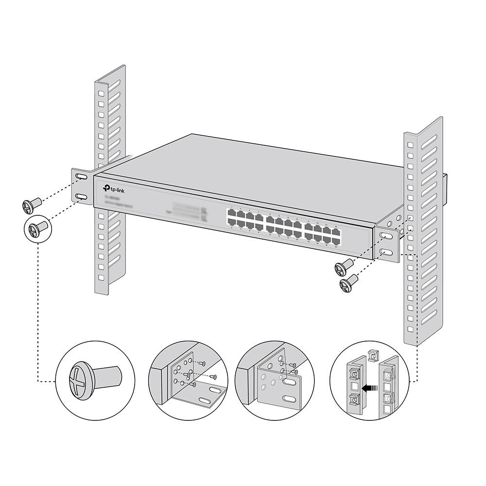 Rca Informatique - image du produit : 13-INCH SWITCHES RACK MOUNT KIT