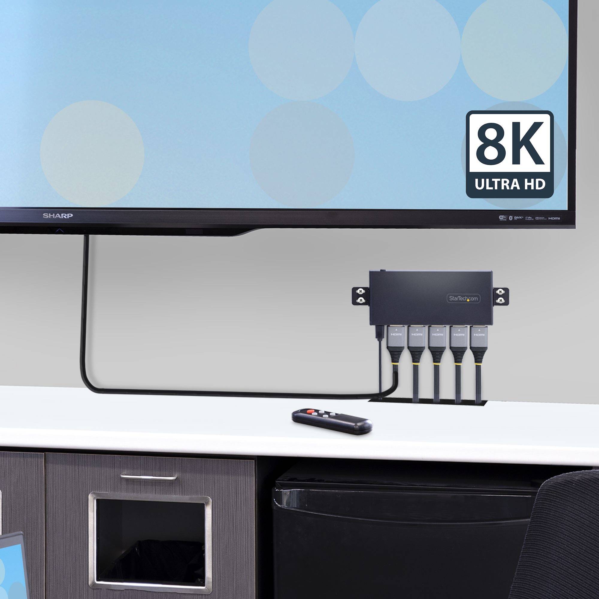 Rca Informatique - image du produit : SWITCH HDMI 8K 4 PORTS SWIT HDMI 2.1 8K60HZ 4 IN 1 OUT