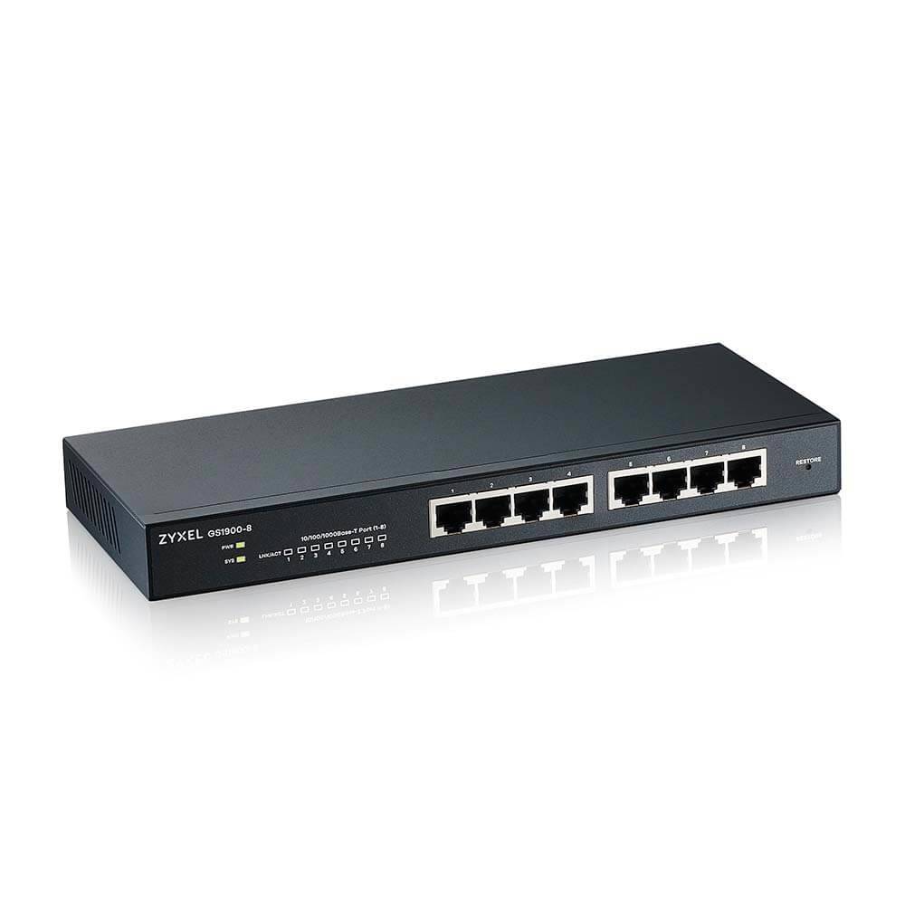 Rca Informatique - image du produit : SWITCH SMART ADMINISTRABLE 8 PORTS GBPS RJ45 - NON RACKABLE