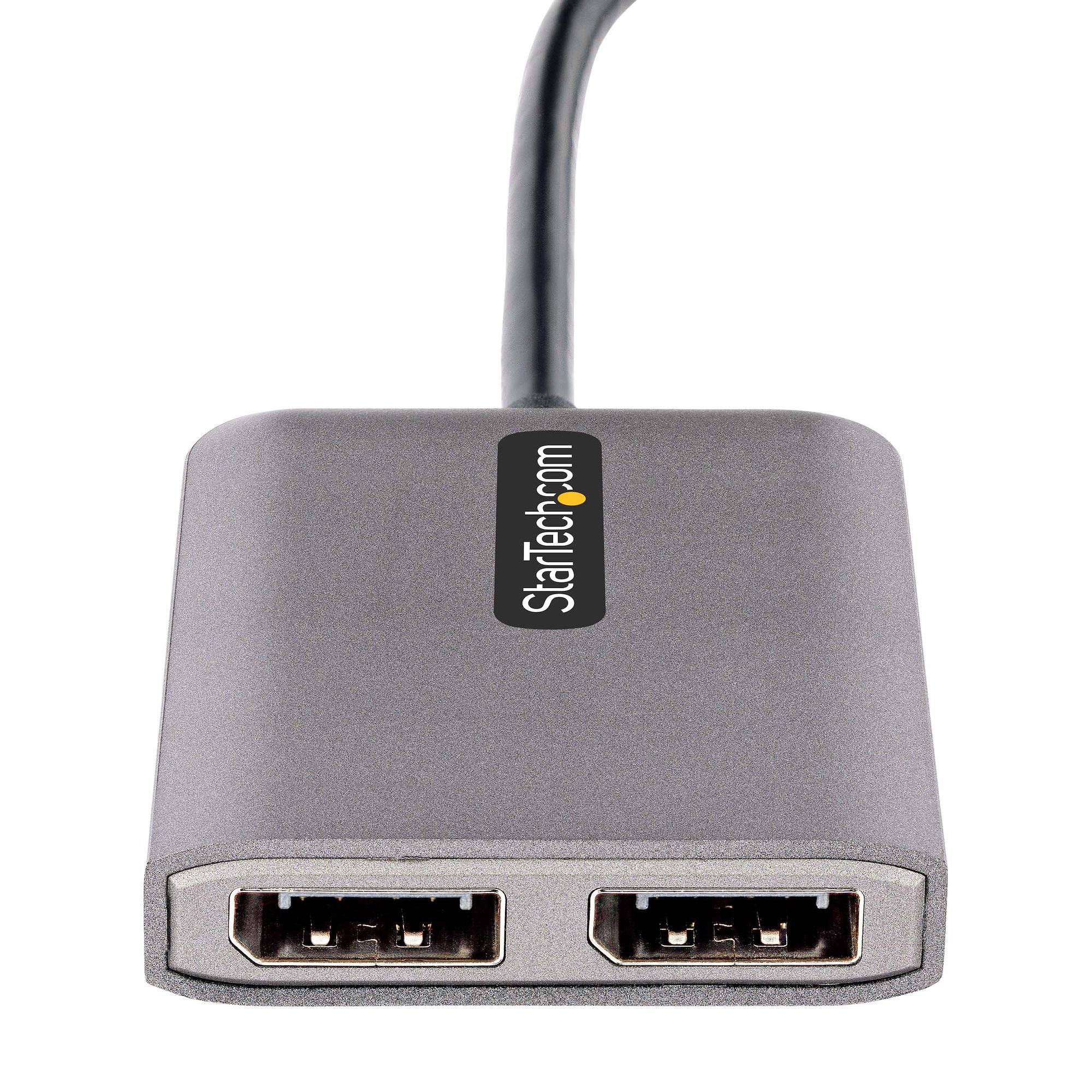 Rca Informatique - image du produit : HUB USB-C MST2 PORTS-DUAL DP 4K60HZ AVEC DP 1.4 ET DSC