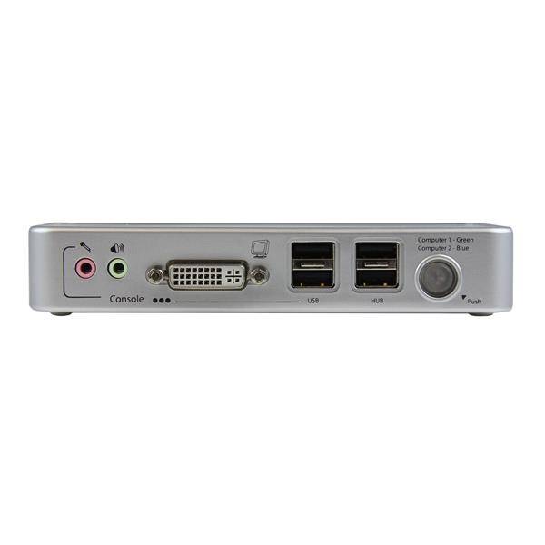 Rca Informatique - image du produit : COMMUTATEUR KVM DVI 2 PORTS USB AVEC CABLES          IN