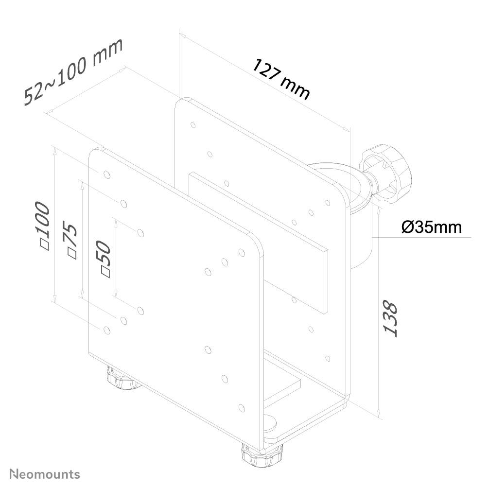 Rca Informatique - image du produit : THIN CLIENT HOLDER FOR FPMA-D93 SILVER