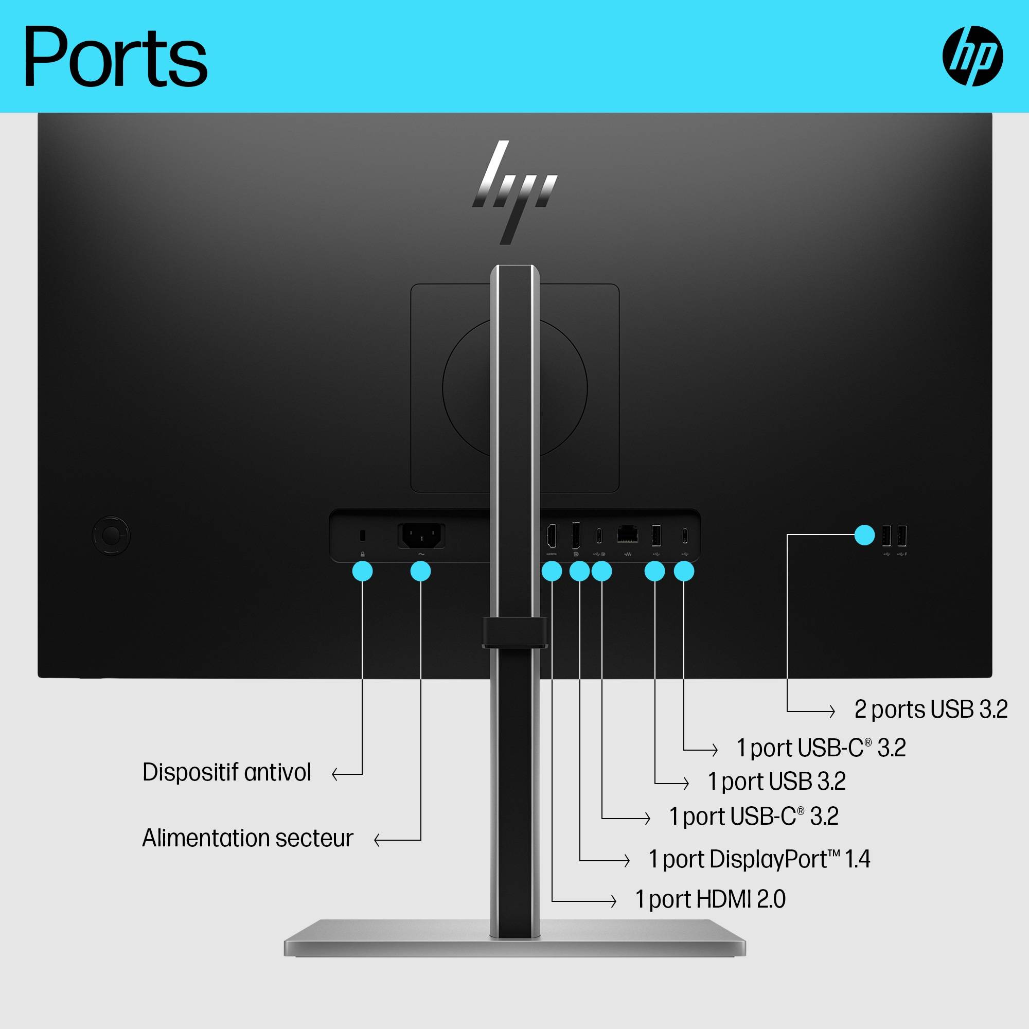 Rca Informatique - image du produit : HP E27K G5 USB-C 4K 27IN MONITOR