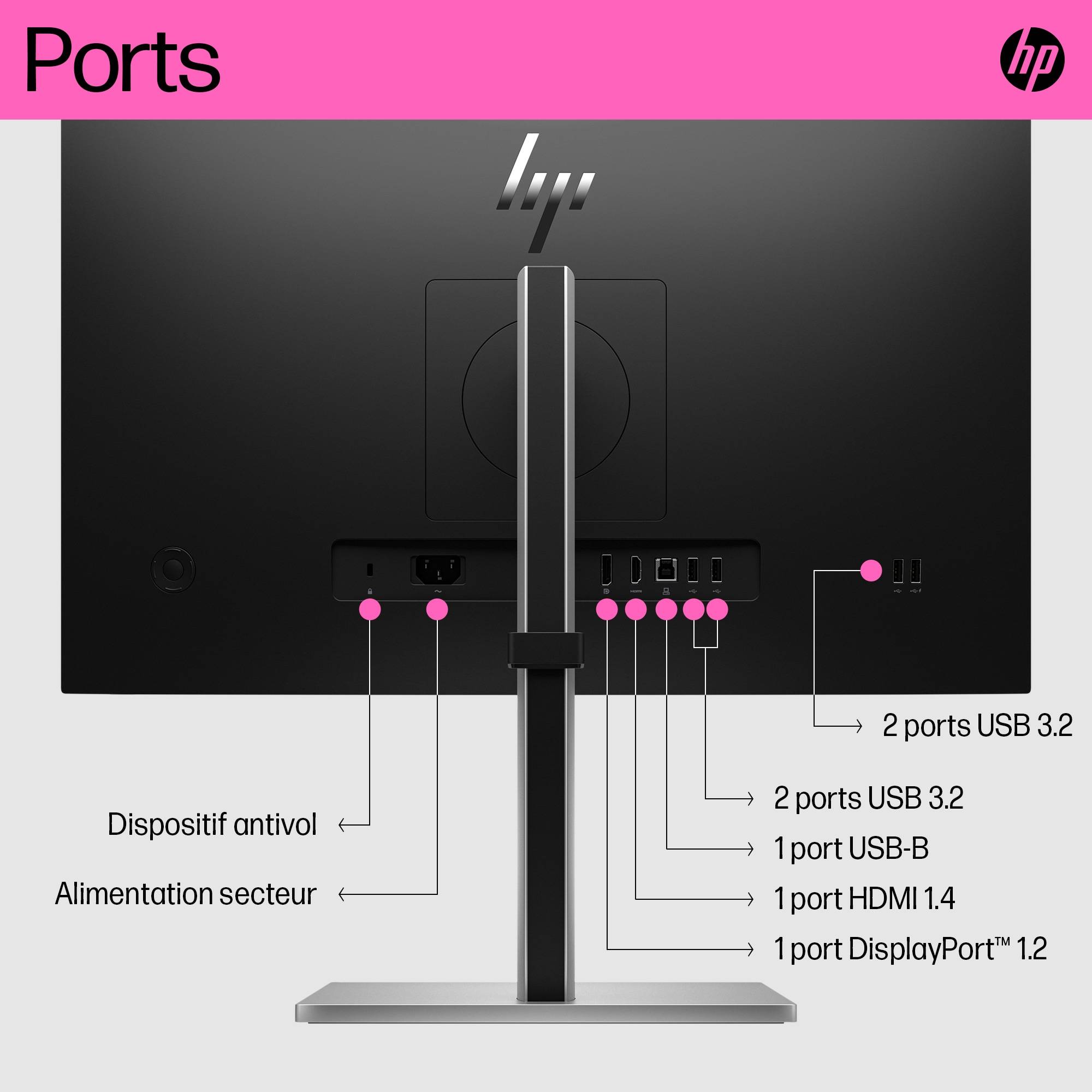 Rca Informatique - image du produit : E24T G5 23.8IN FHD 1920X1080 300CD HDMI DP