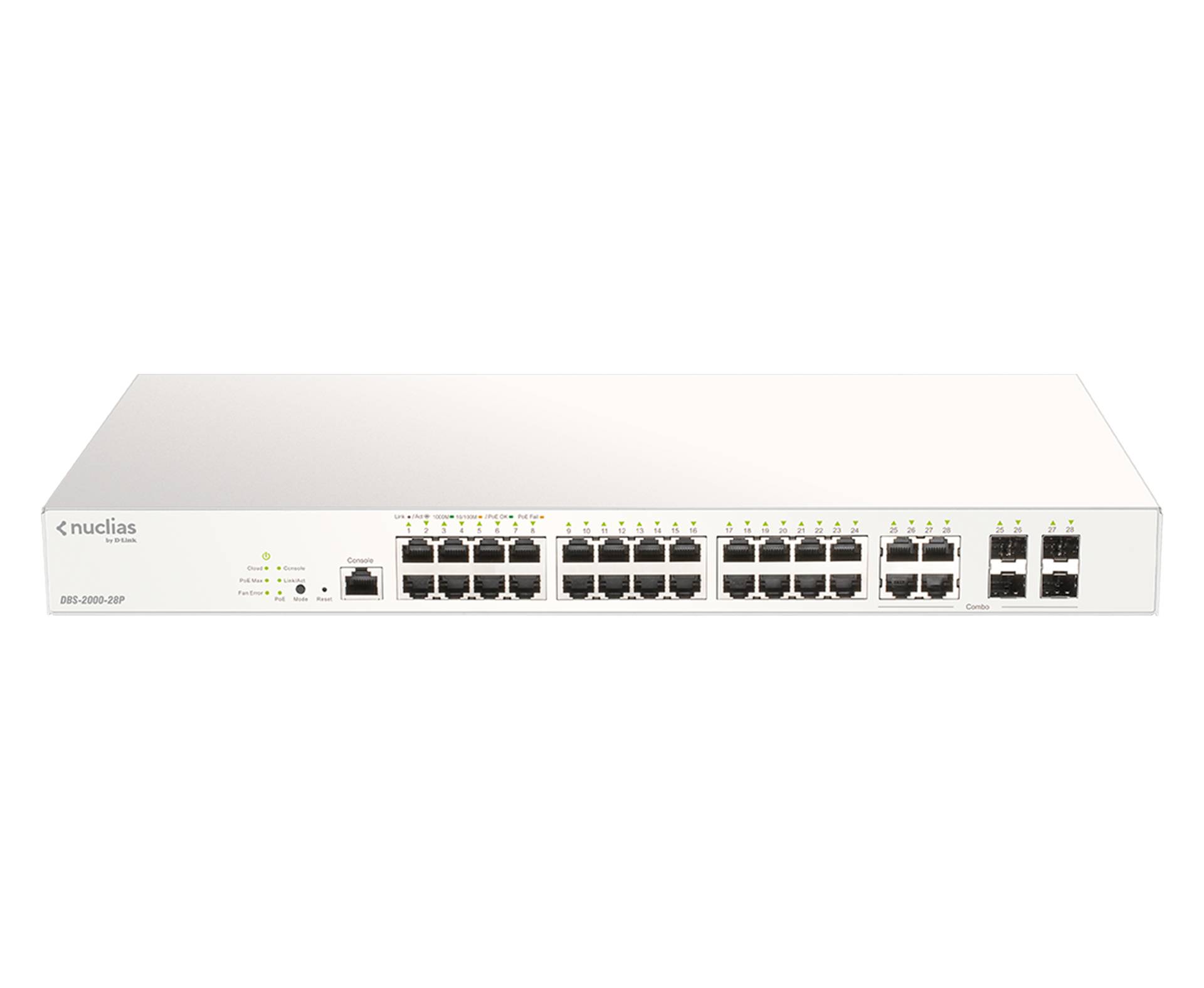 Rca Informatique - image du produit : NUCLIAS 28-PORT POE+ SWITCH CLOUD MANAGED 193W POE