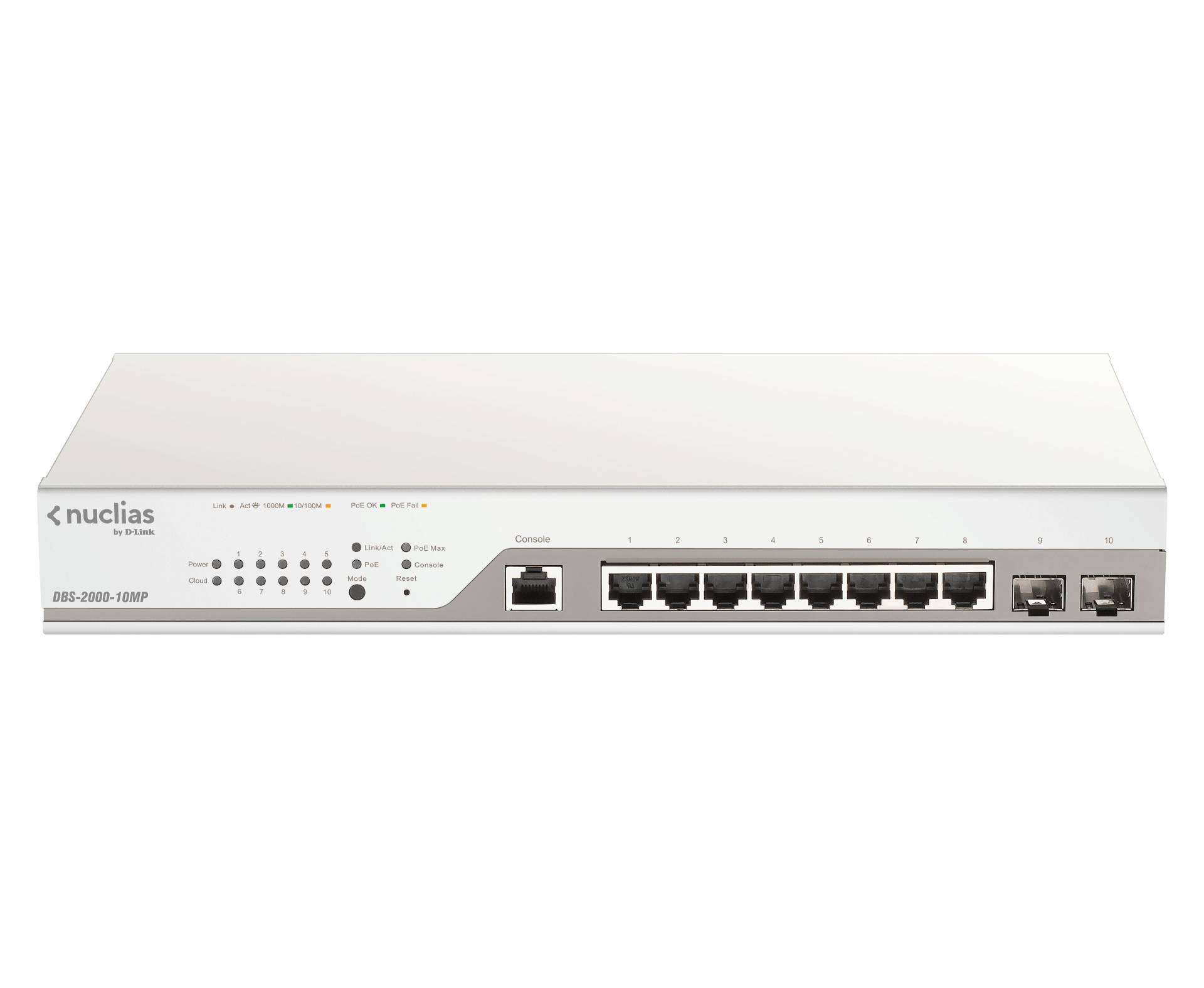 Rca Informatique - Image du produit : NUCLIAS 10-PORT POE+ SWITCH CLOUD MANAGED 130W POE