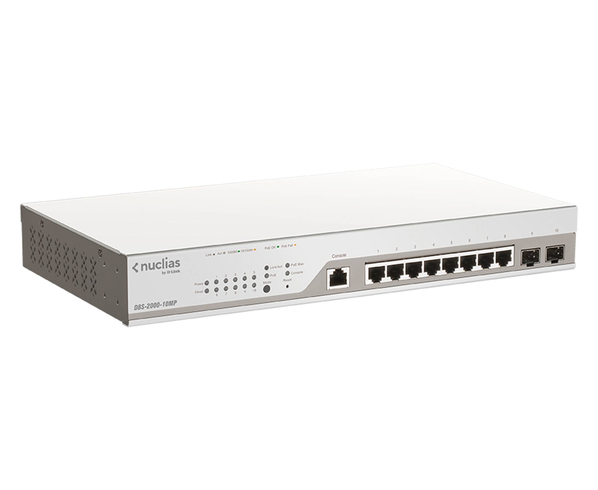 Rca Informatique - image du produit : NUCLIAS 10-PORT POE+ SWITCH CLOUD MANAGED 130W POE