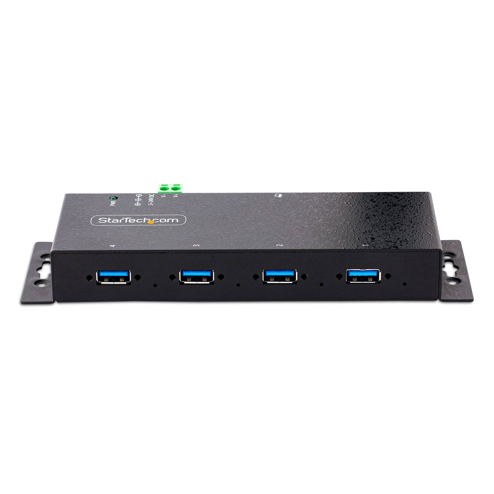 Rca Informatique - image du produit : HUB USB 3.0 5GBPS A 4 PORTS IN DUSTRIEL SPLITTER USB POUR PC