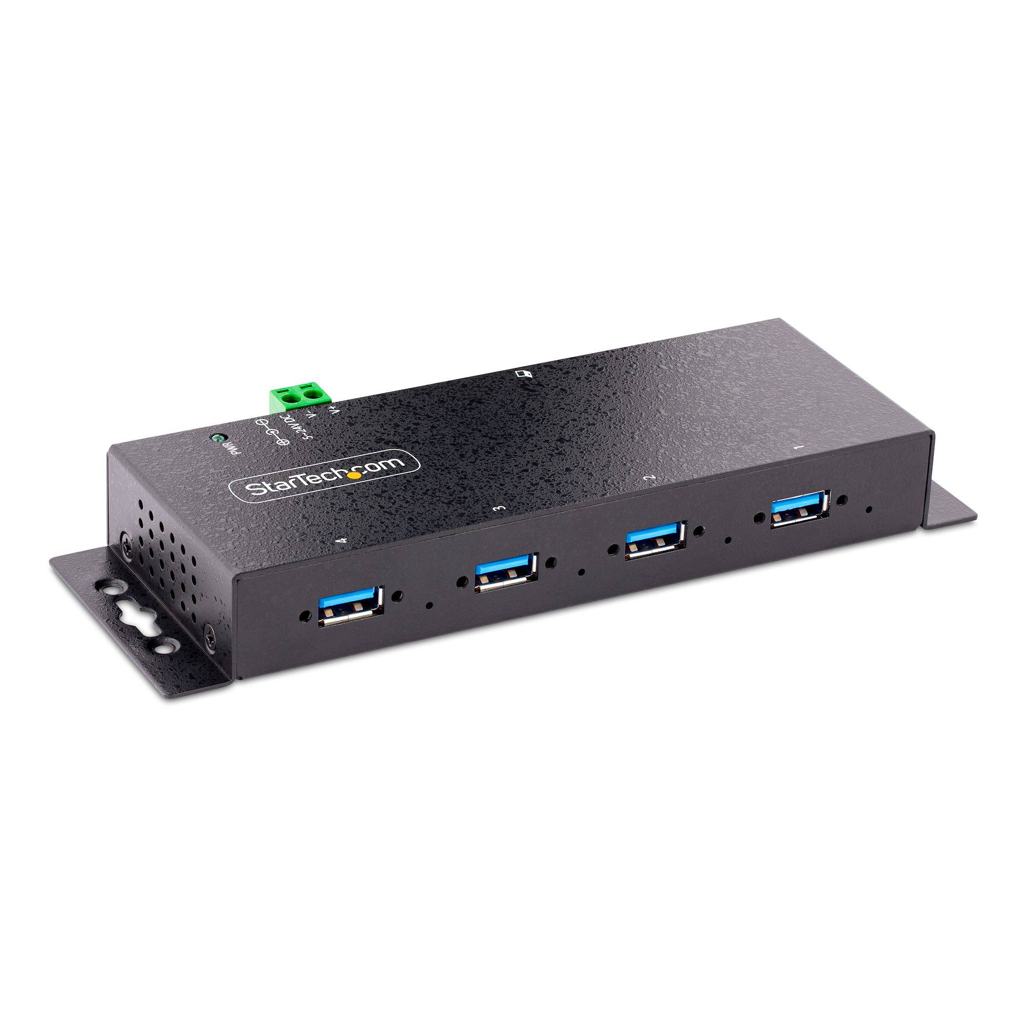 Rca Informatique - Image du produit : HUB USB 3.0 5GBPS A 4 PORTS IN DUSTRIEL SPLITTER USB POUR PC