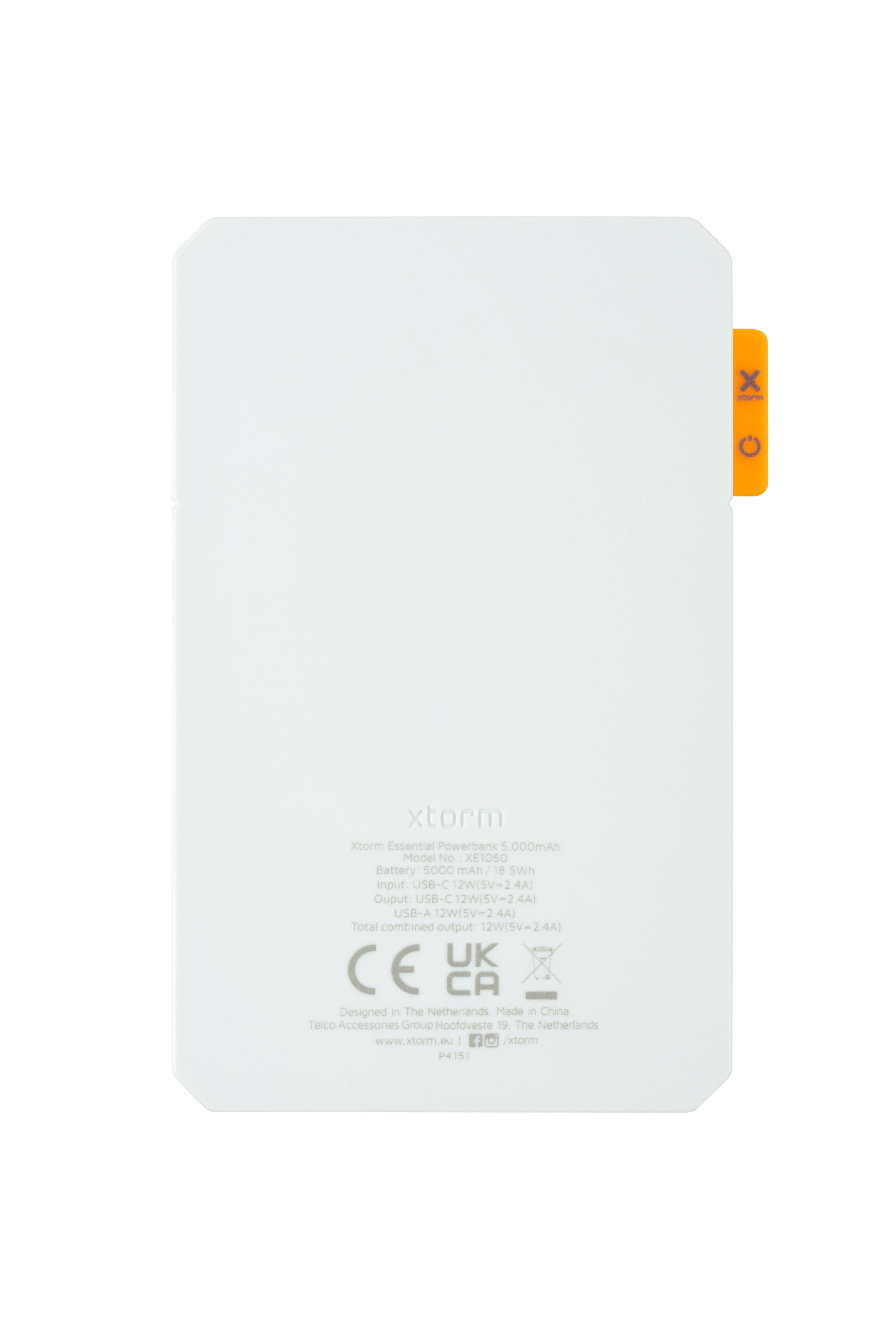 Rca Informatique - image du produit : POWERBANK 12W  5K MAH XTORM - WHITE