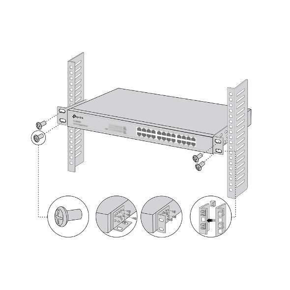 Rca Informatique - image du produit : 19-INCH SWITCHES RACK MOUNT KIT