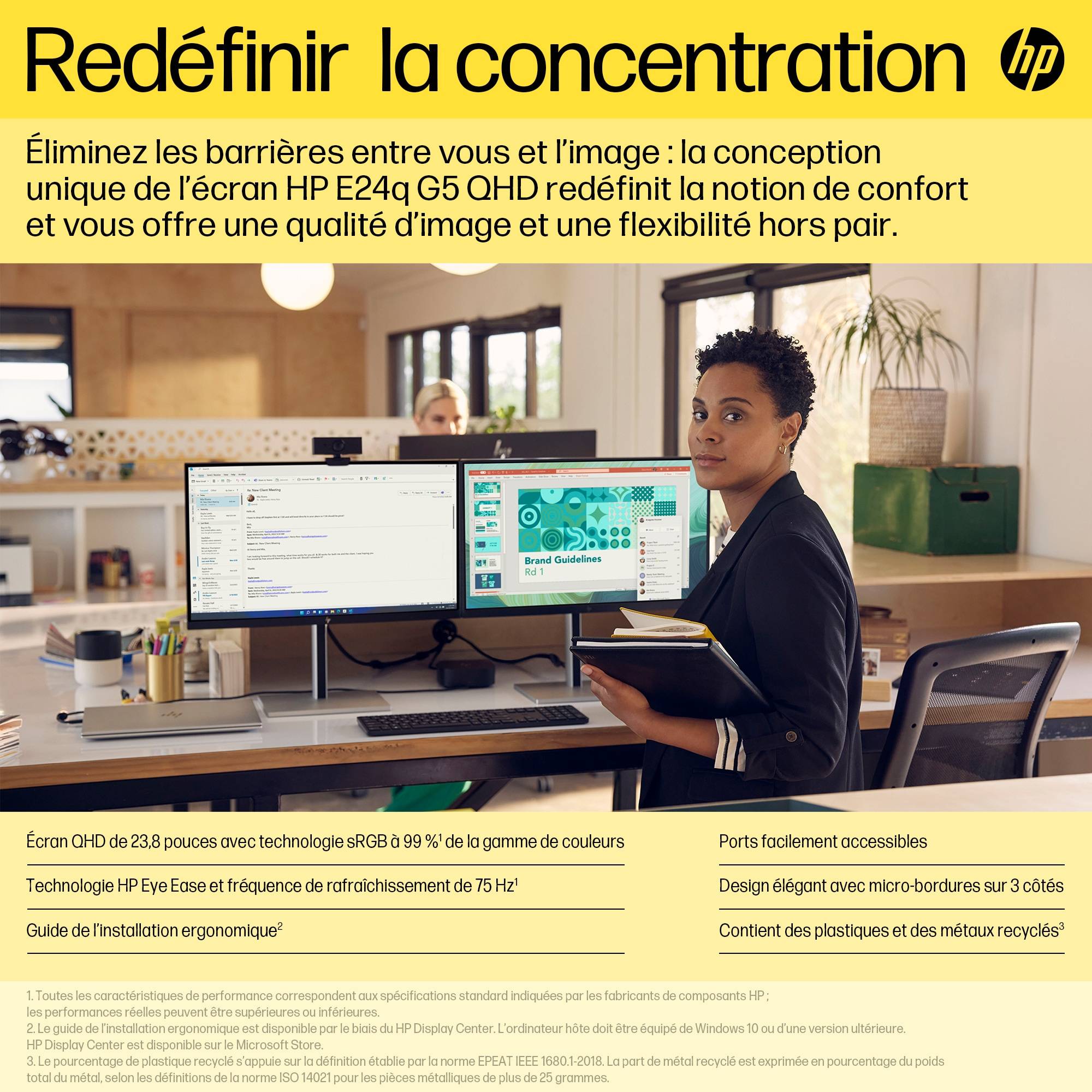 Rca Informatique - image du produit : 23.8IN FULL HD 1920X1080 16:9 5MS DISPLAY PORT/HDMI