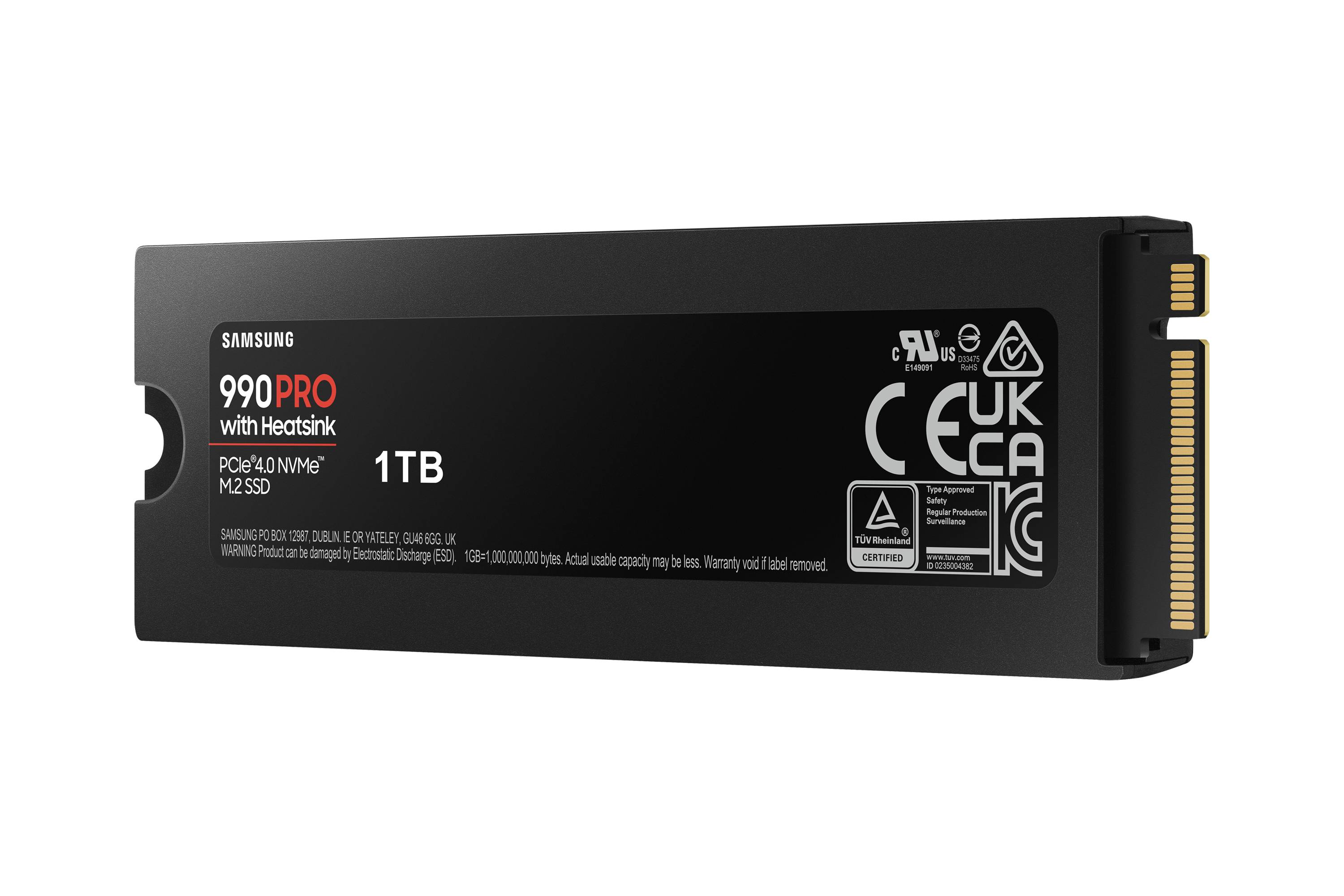 Rca Informatique - image du produit : 1TB SSD PCIE 4.0 X 4 NVME + HEATSINK M.2 2280