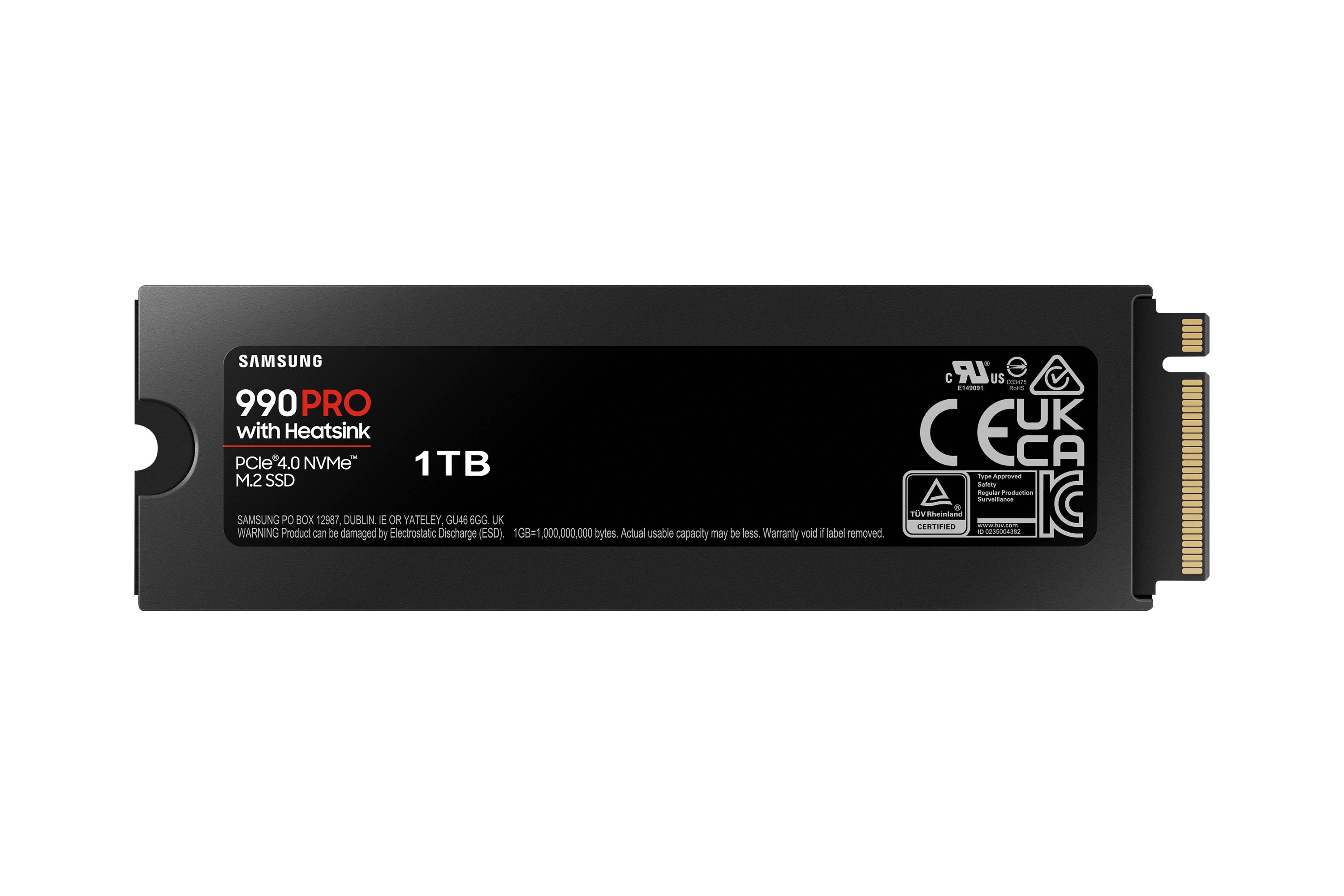 Rca Informatique - image du produit : 1TB SSD PCIE 4.0 X 4 NVME + HEATSINK M.2 2280