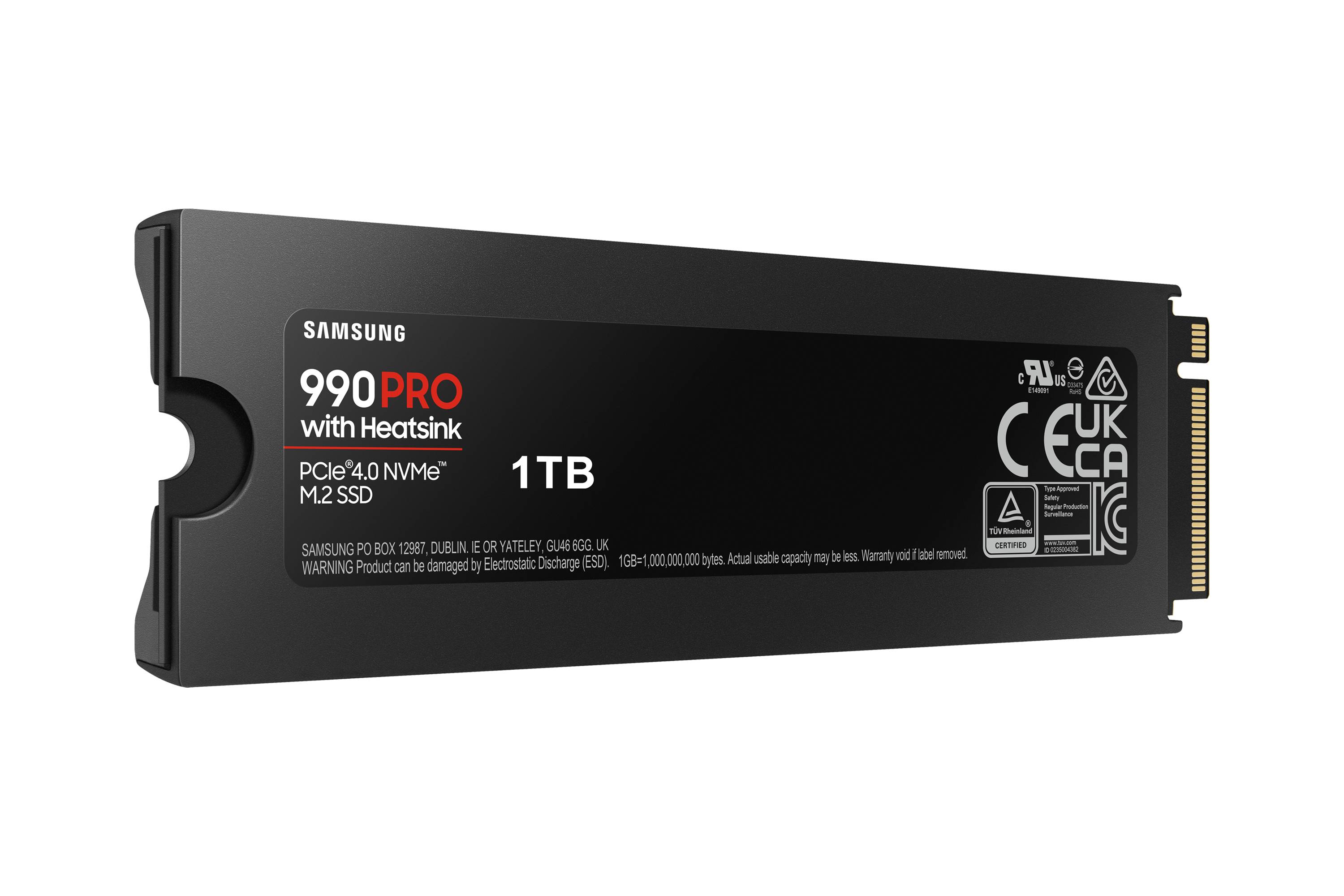 Rca Informatique - image du produit : 1TB SSD PCIE 4.0 X 4 NVME + HEATSINK M.2 2280