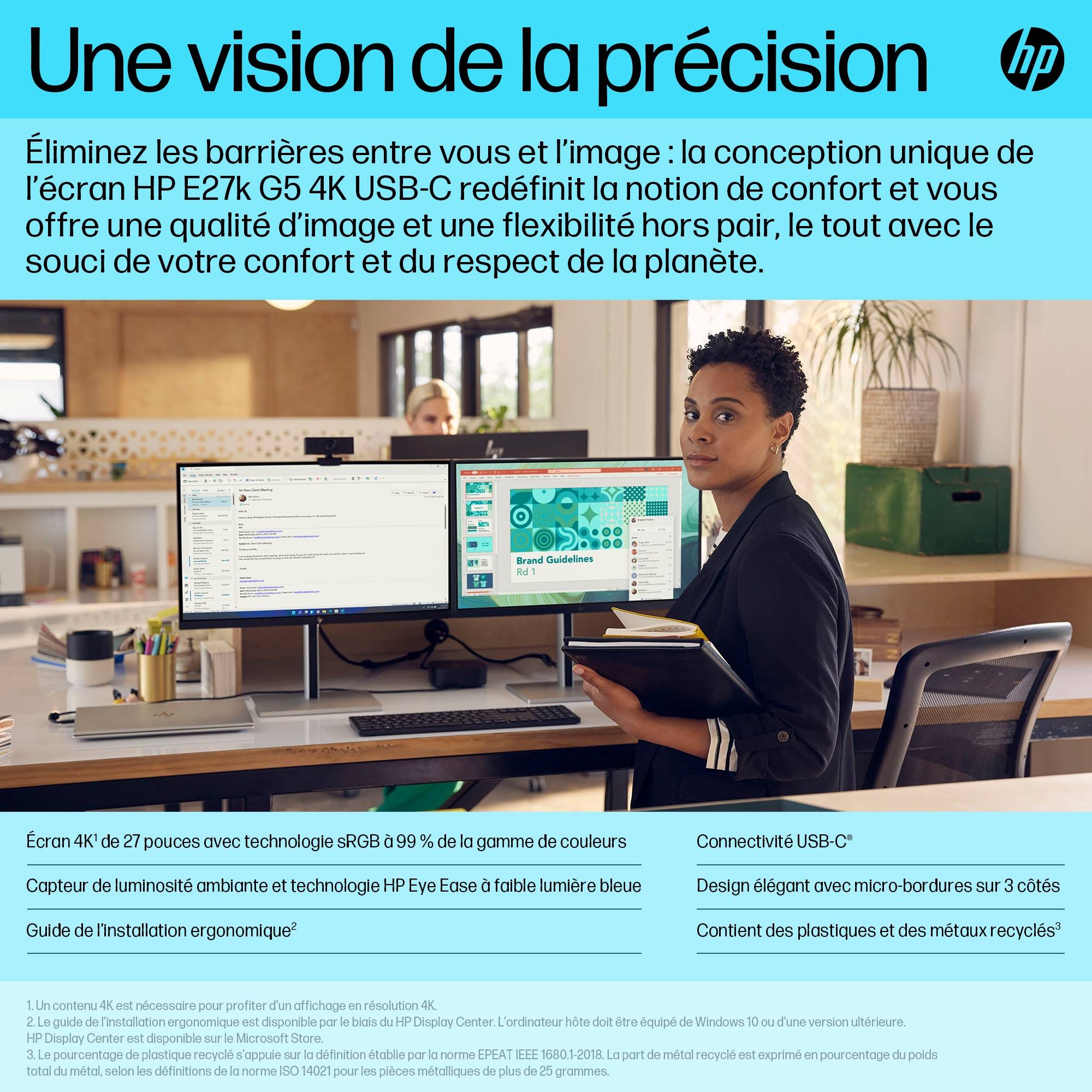 Rca Informatique - image du produit : HP E27K G5 USB-C 4K 27IN MONITOR