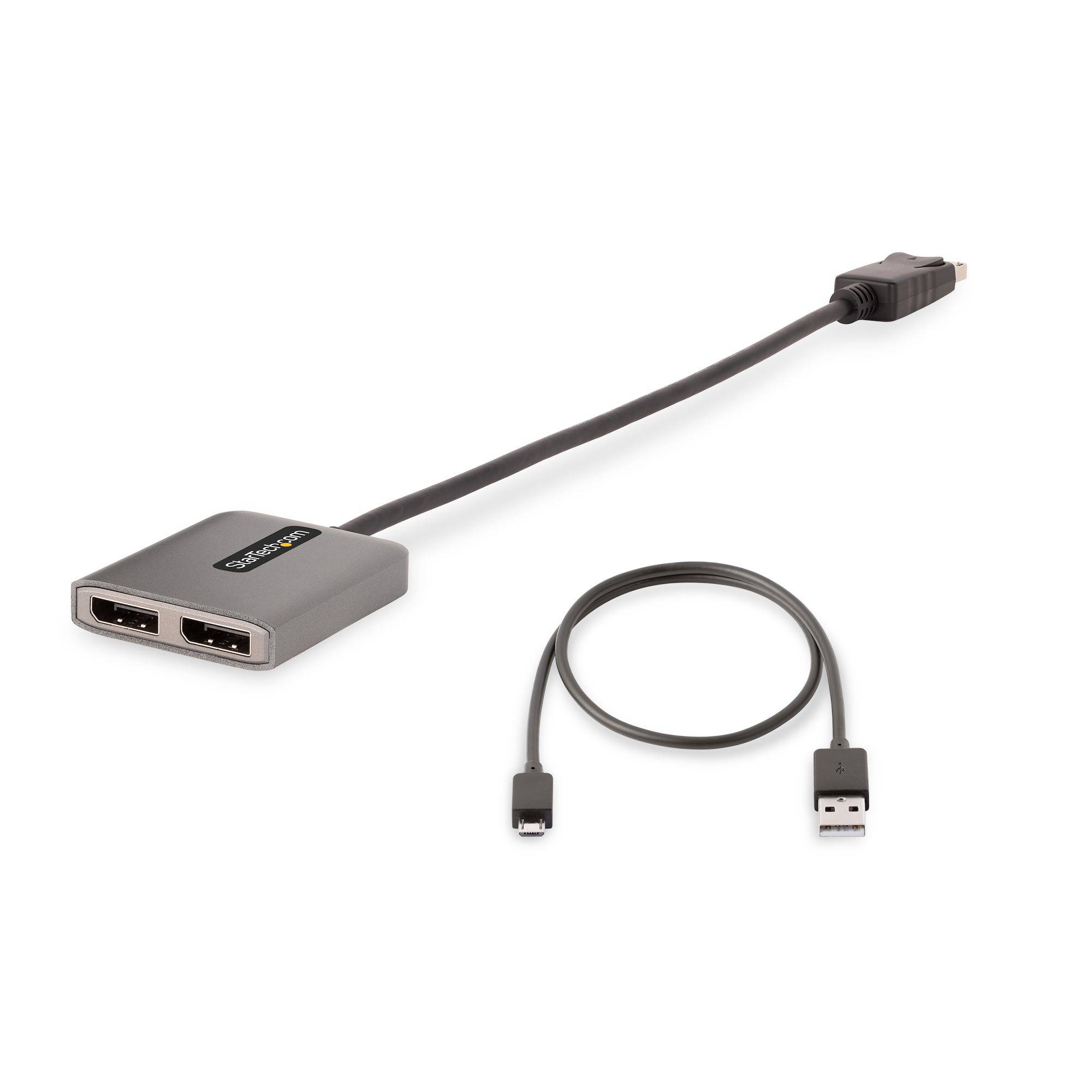 Rca Informatique - image du produit : HUB 2 PORTS DISPLAYPORT MST DUAL 4K60HZ - ADAPTATEUR DP 1.4