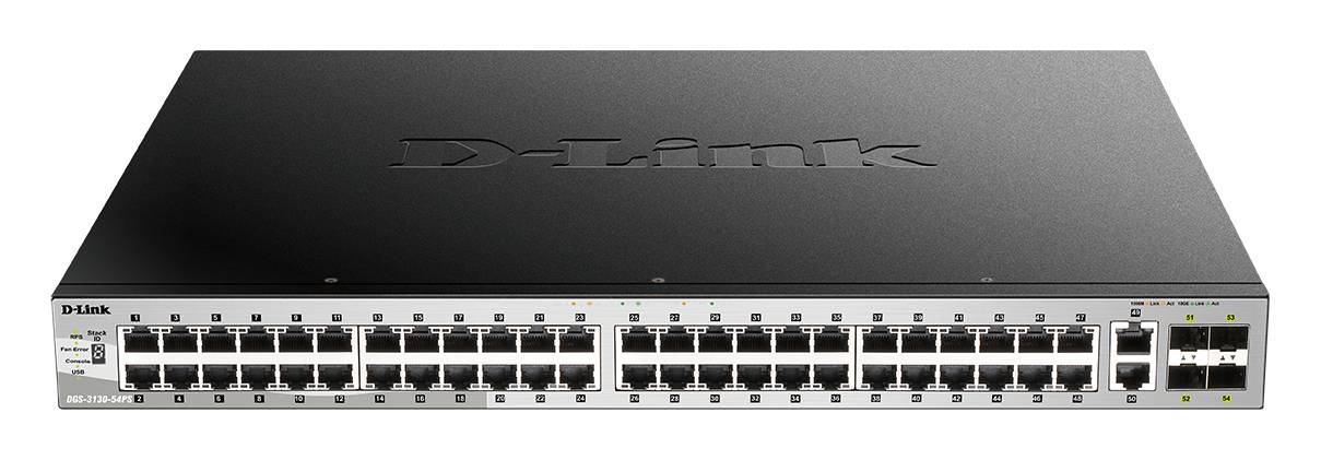 Rca Informatique - Image du produit : 54-PORT POE STACKABLE SWITCH 48X1G 2X10G CU 4XSFP+ LAYER 3